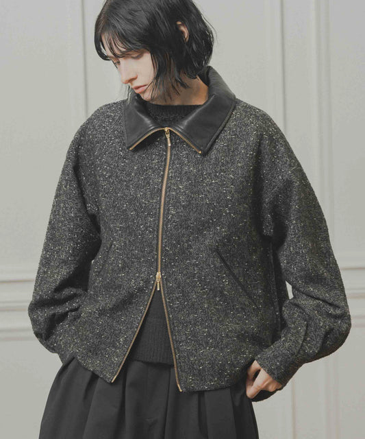 nep wool zip blouson / WHT26FJK4064