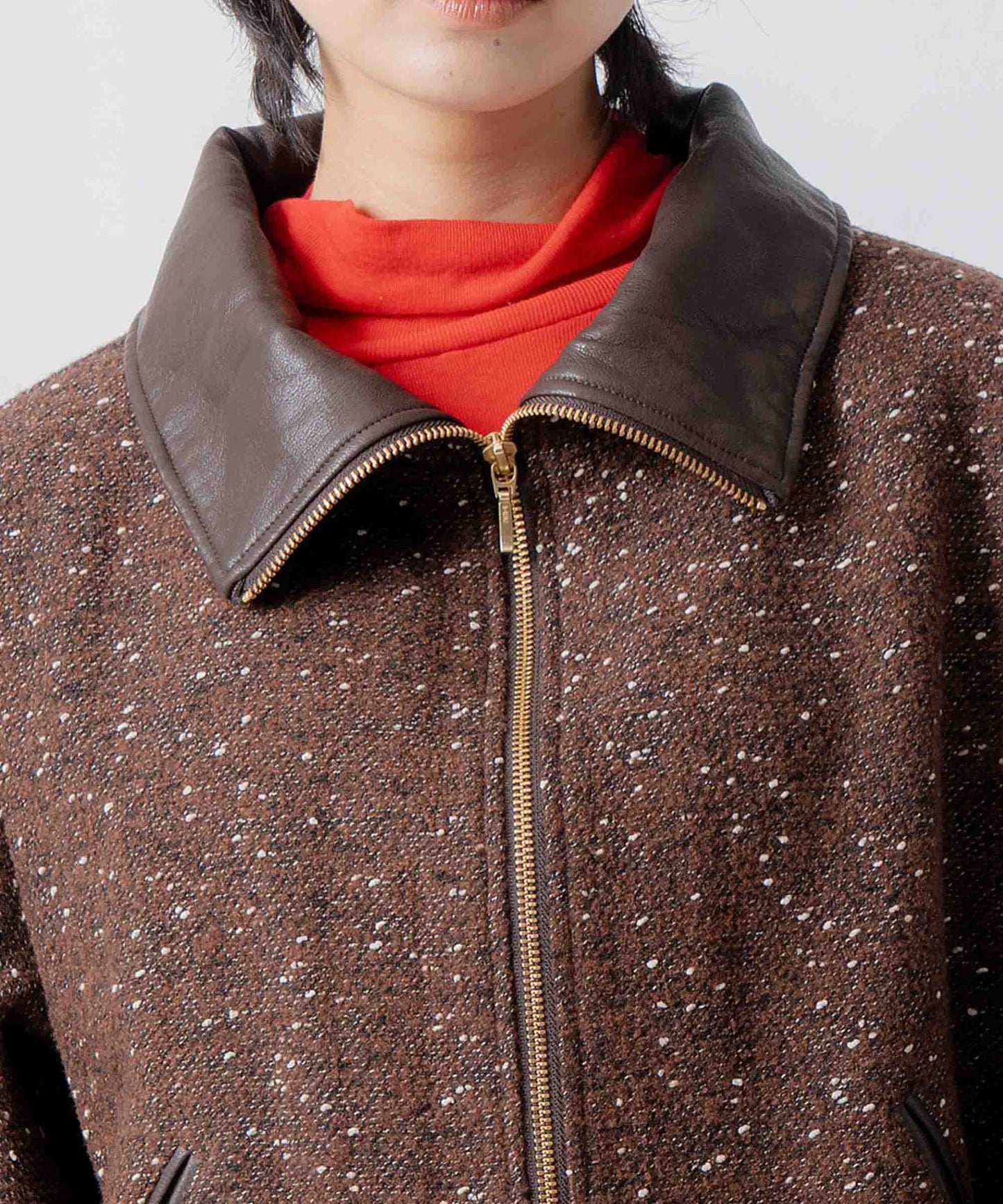 nep wool zip blouson / WHT26FJK4064