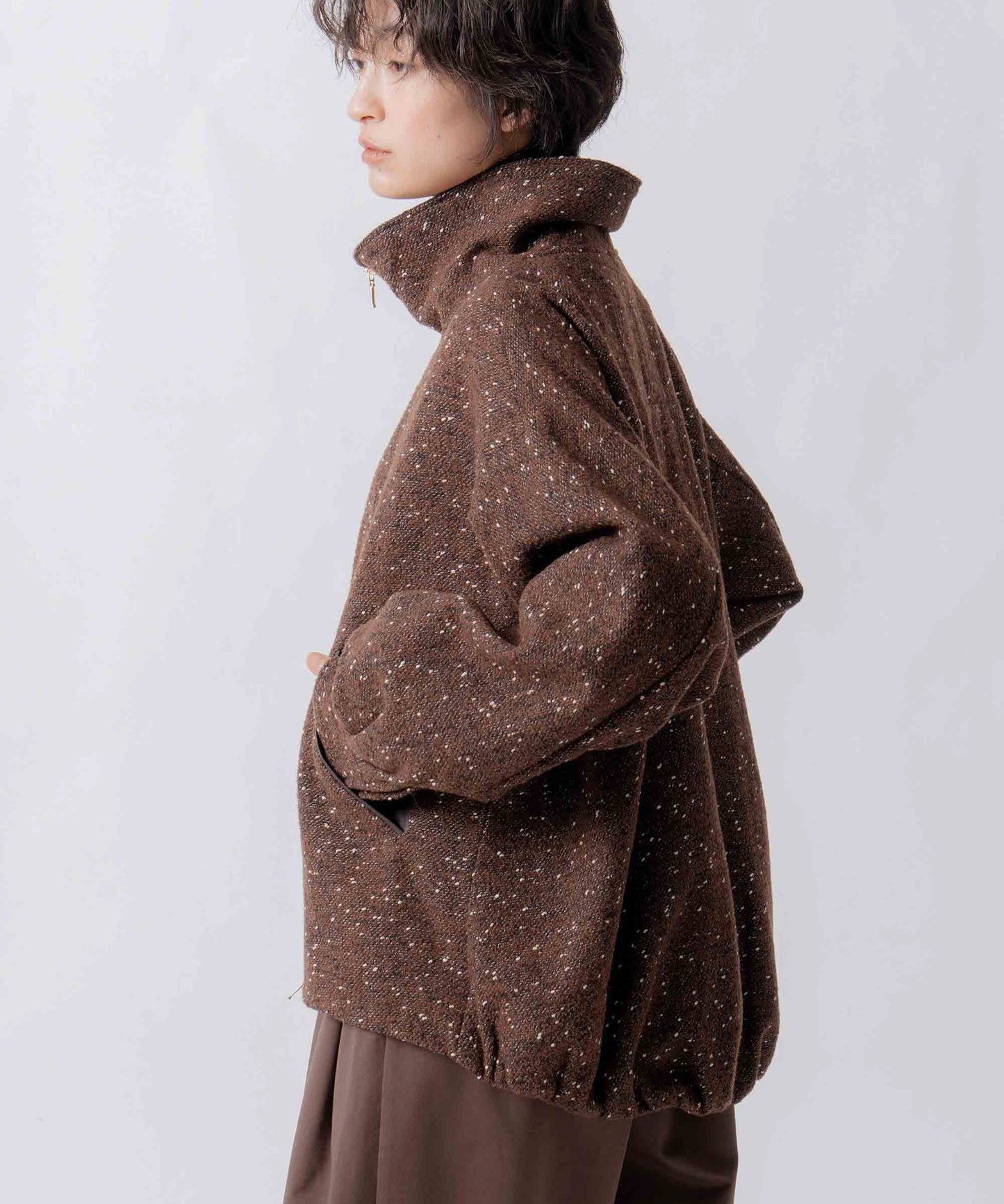 nep wool zip blouson / WHT26FJK4064