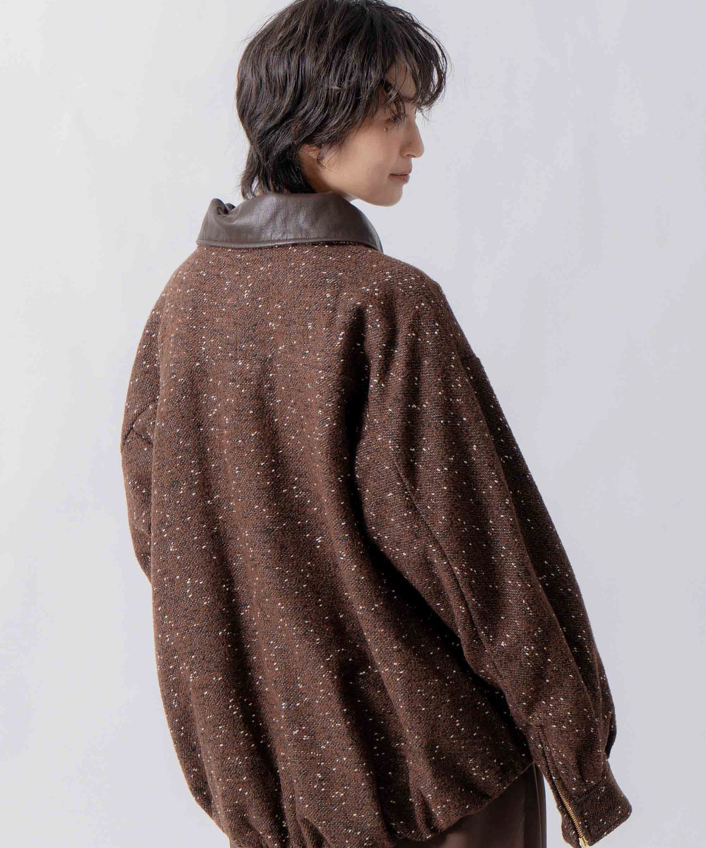 nep wool zip blouson / WHT26FJK4064