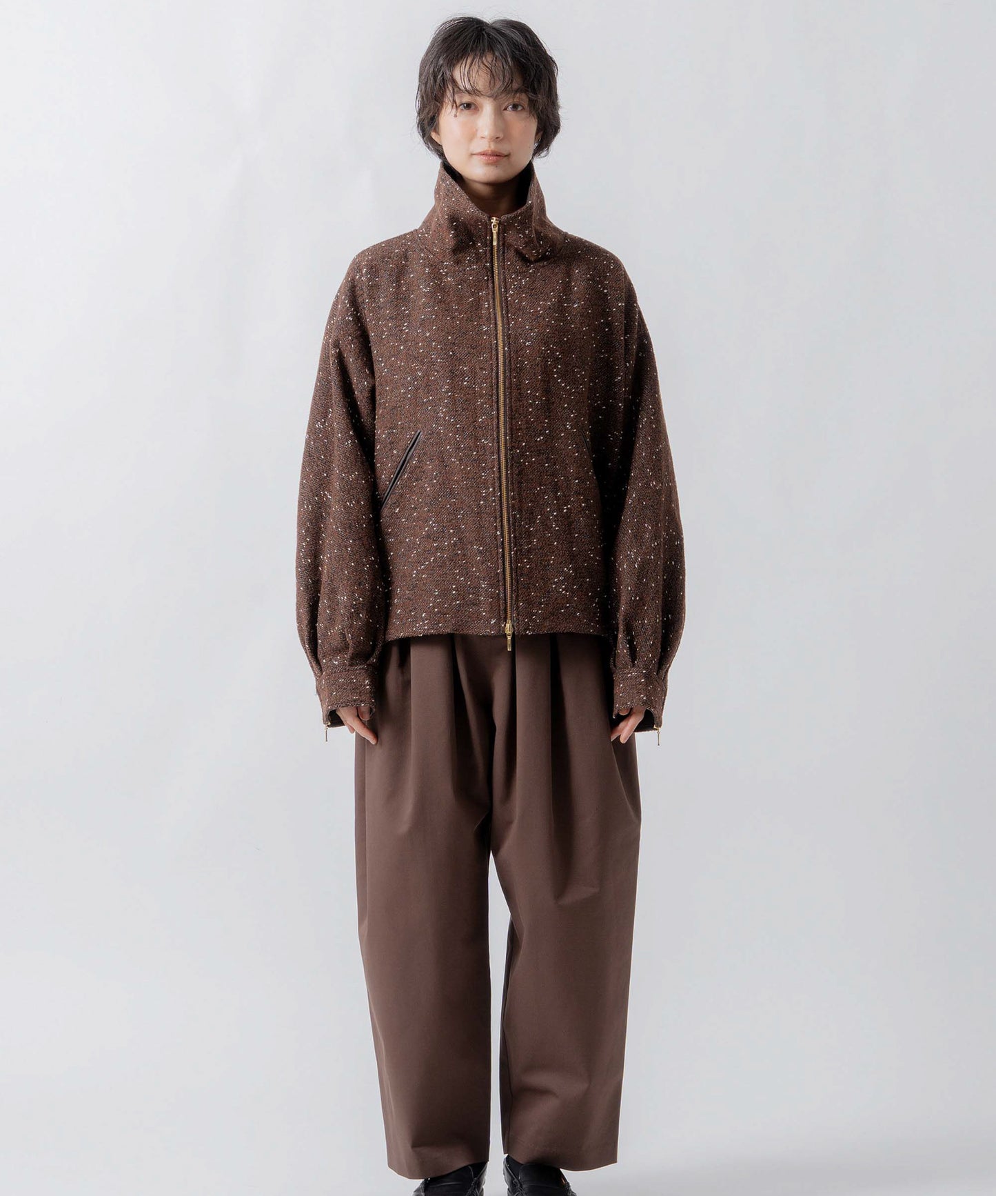nep wool zip blouson / WHT26FJK4064
