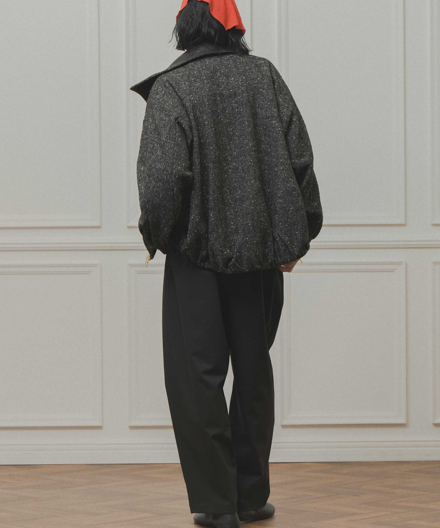 nep wool zip blouson / WHT26FJK4064