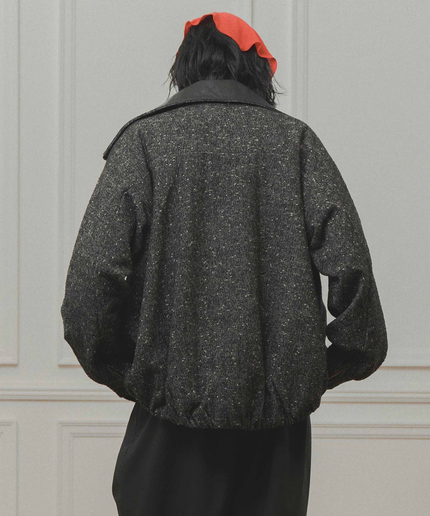 nep wool zip blouson / WHT26FJK4064