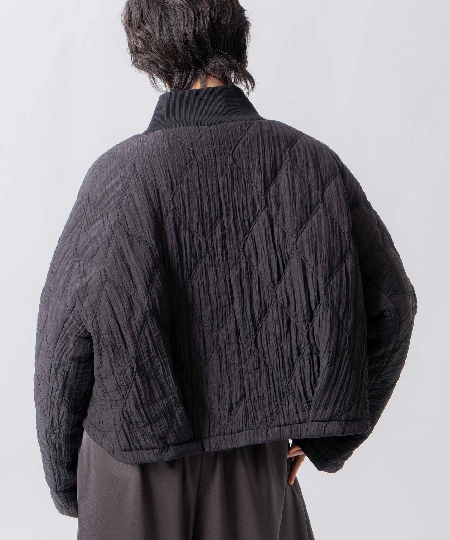 check pattern reversible jacket / WHT26FJK4067