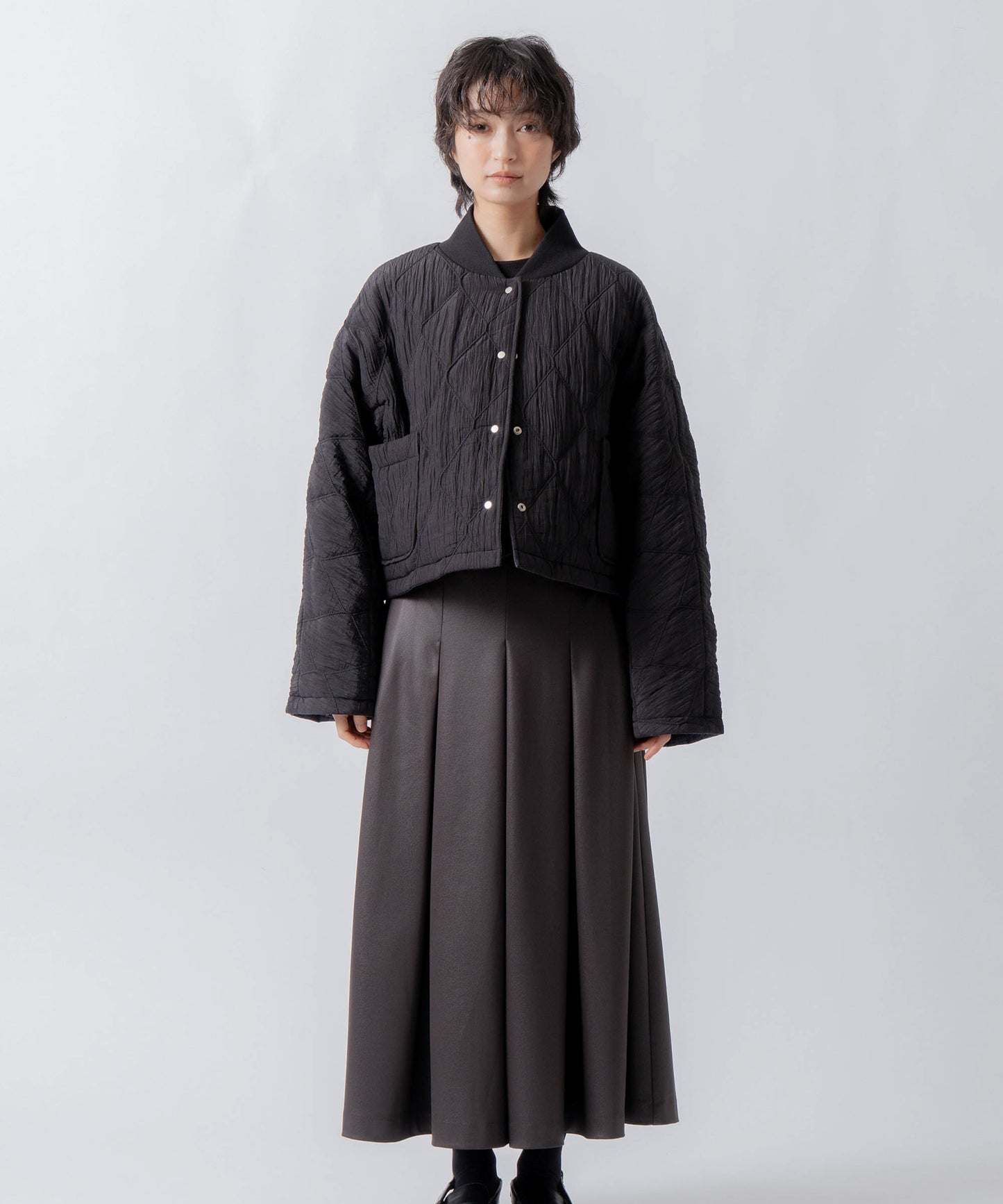 check pattern reversible jacket / WHT26FJK4067