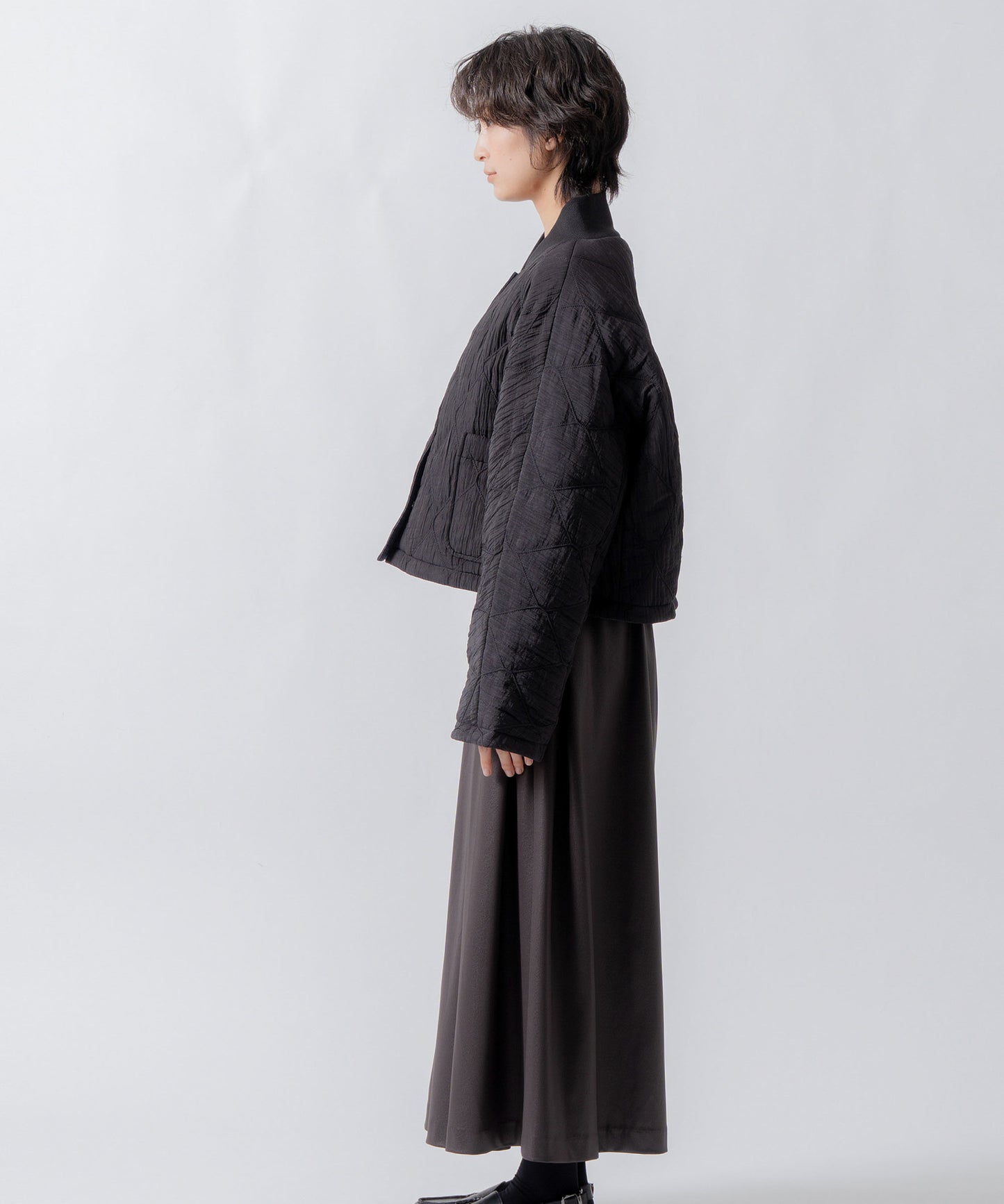 check pattern reversible jacket / WHT26FJK4067