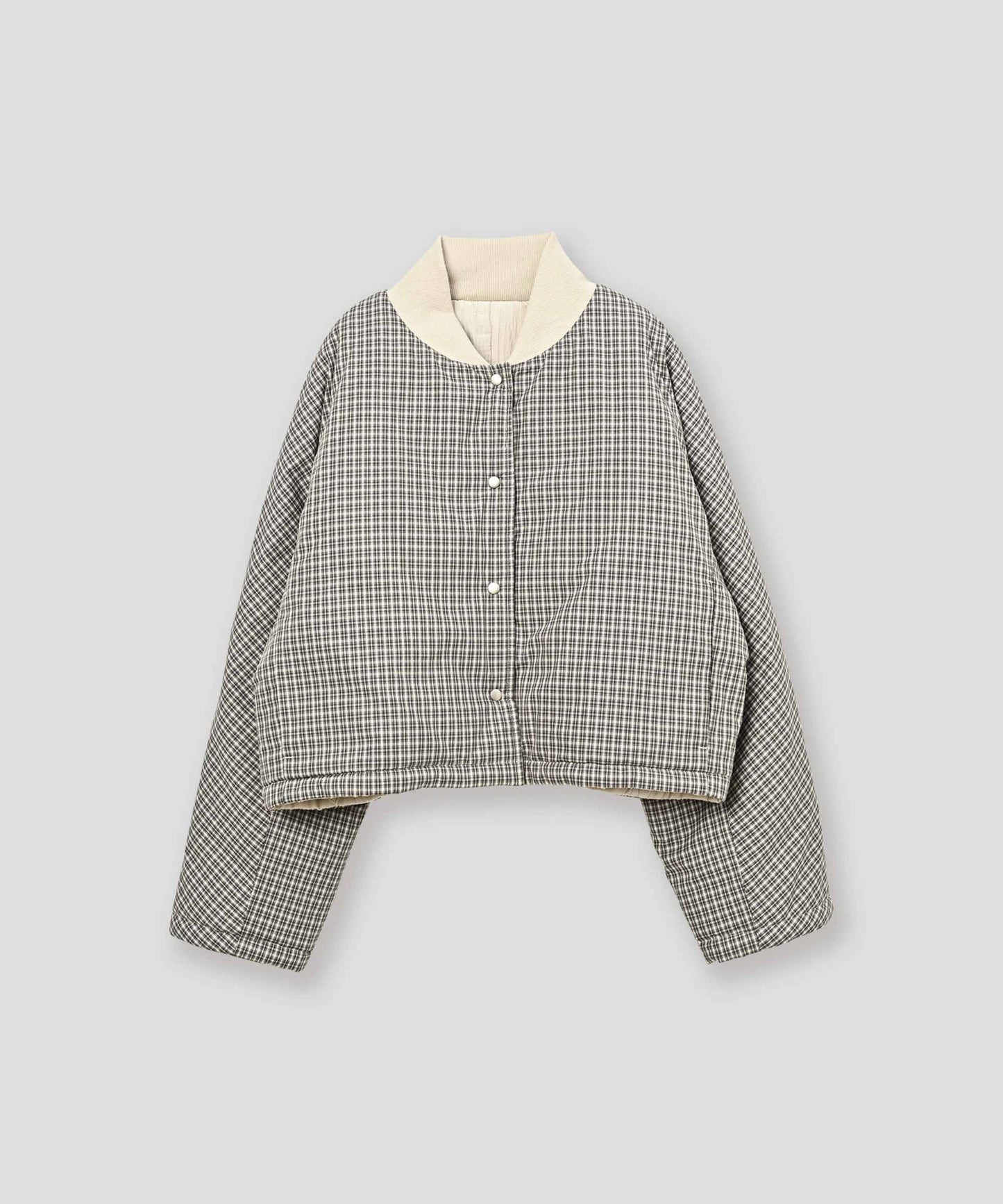 check pattern reversible jacket / WHT26FJK4067