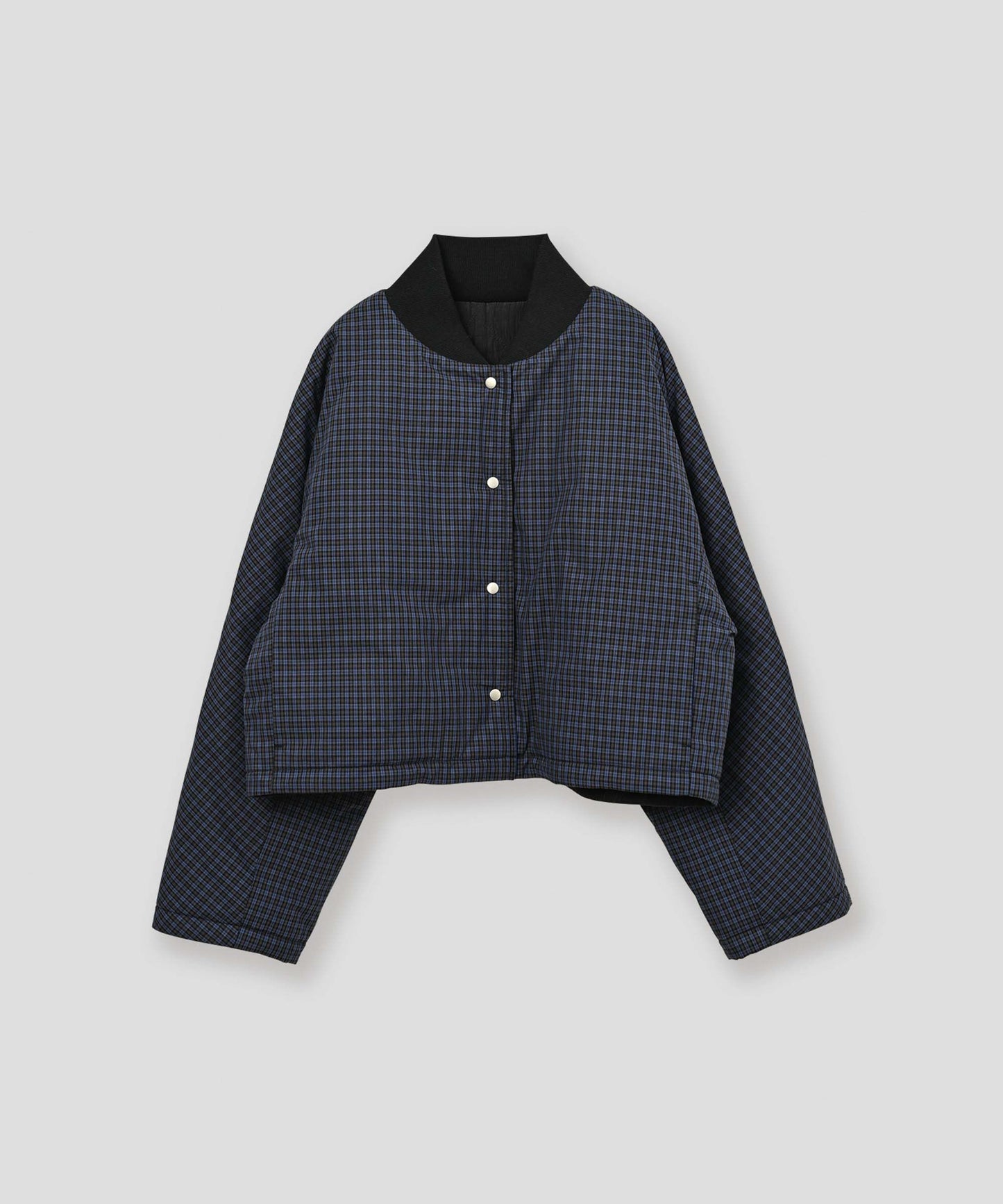 check pattern reversible jacket / WHT26FJK4067