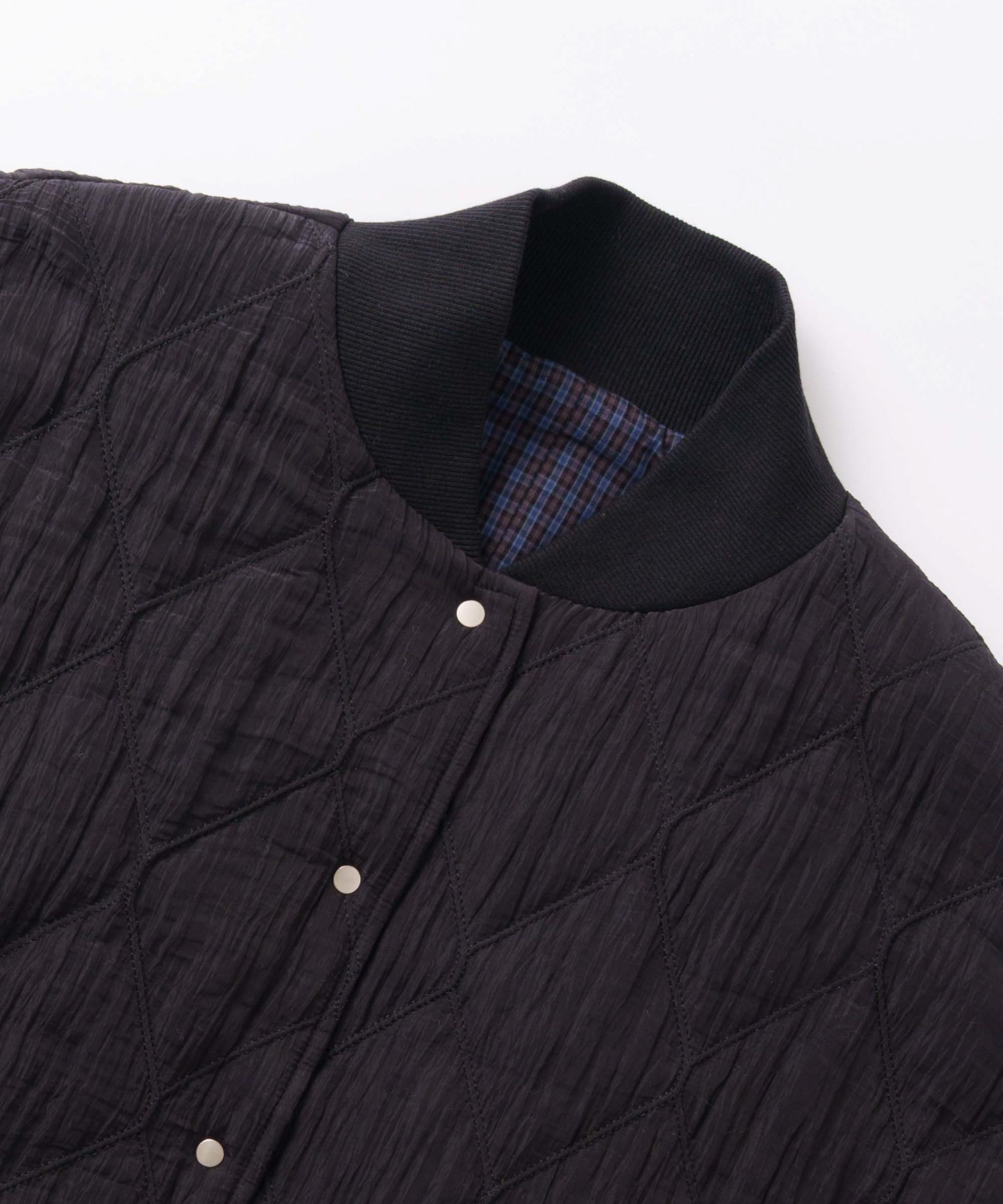 check pattern reversible jacket / WHT26FJK4067