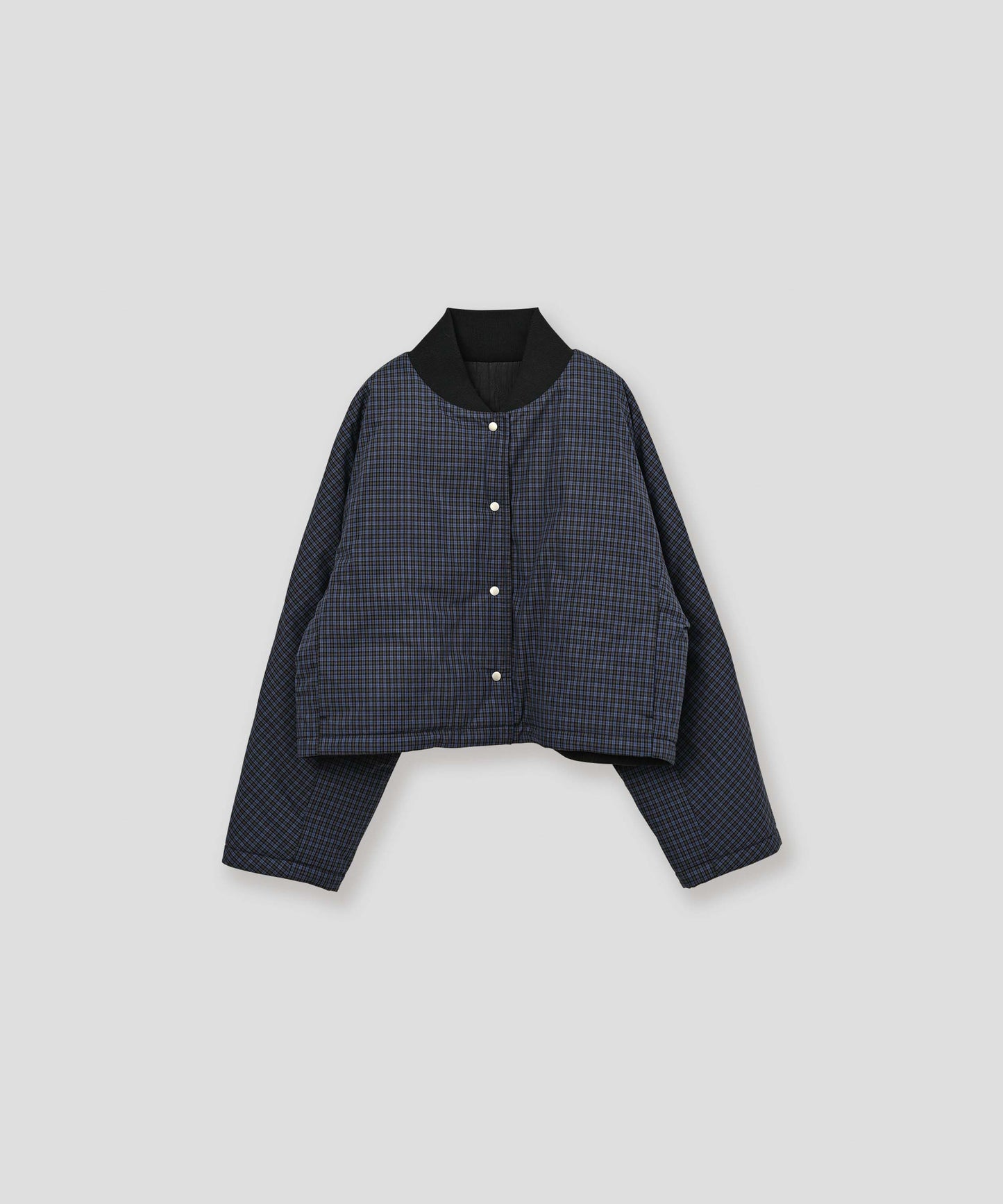 check pattern reversible jacket / WHT26FJK4067