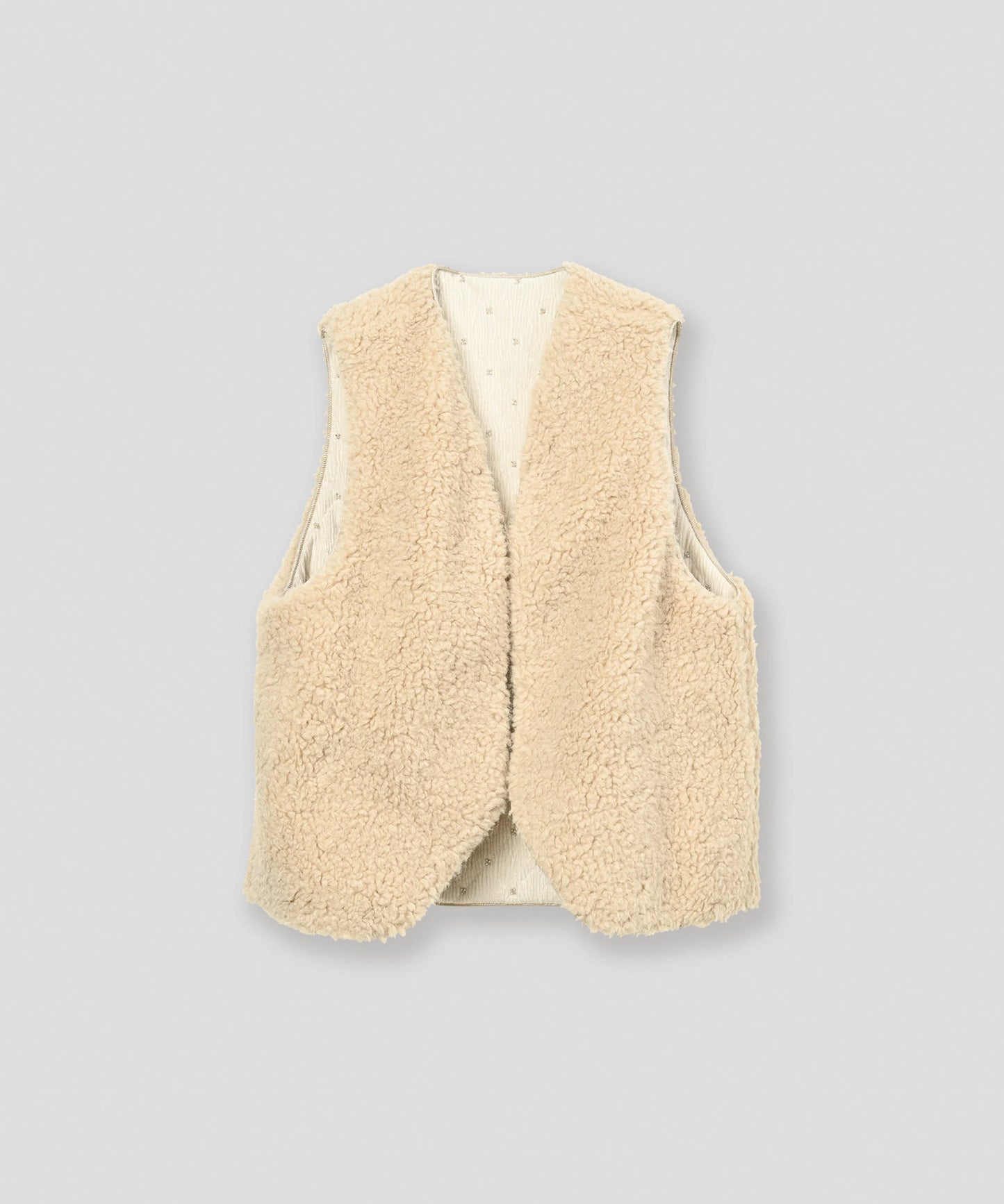 beads quilting reversible vest / WHT26FJK4068