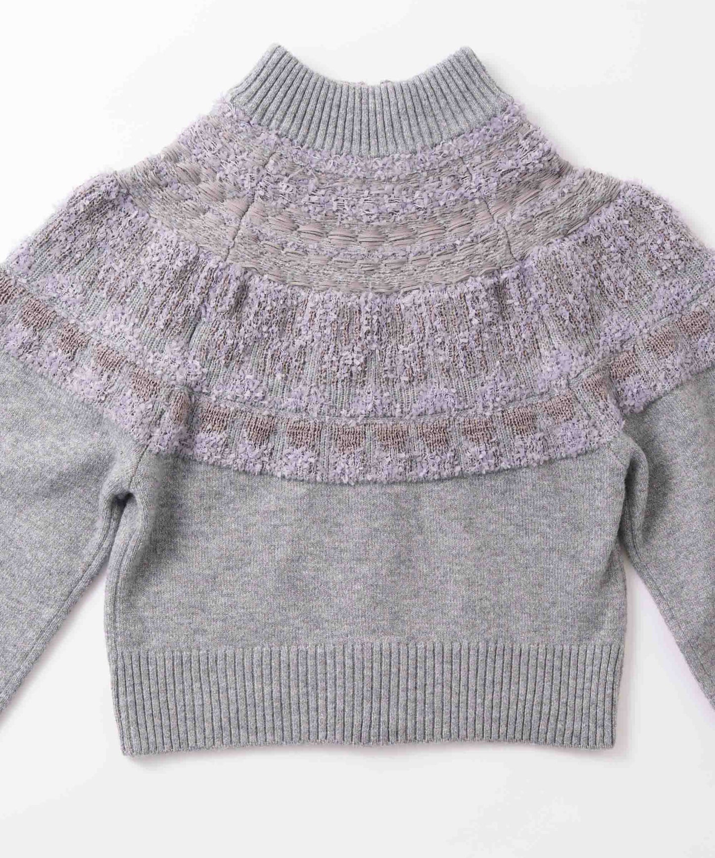 nordic pattern knit zip cardigan / WHT26FKN4040