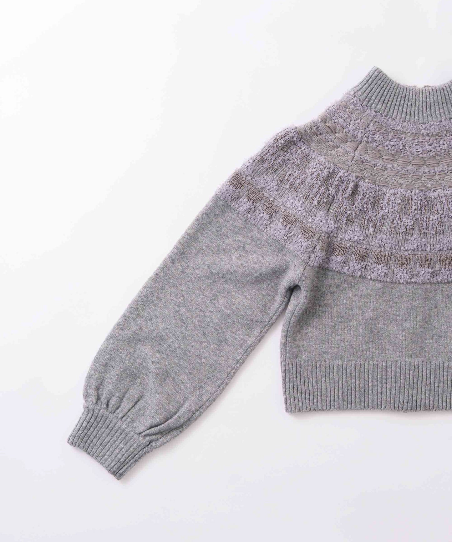 nordic pattern knit zip cardigan / WHT26FKN4040