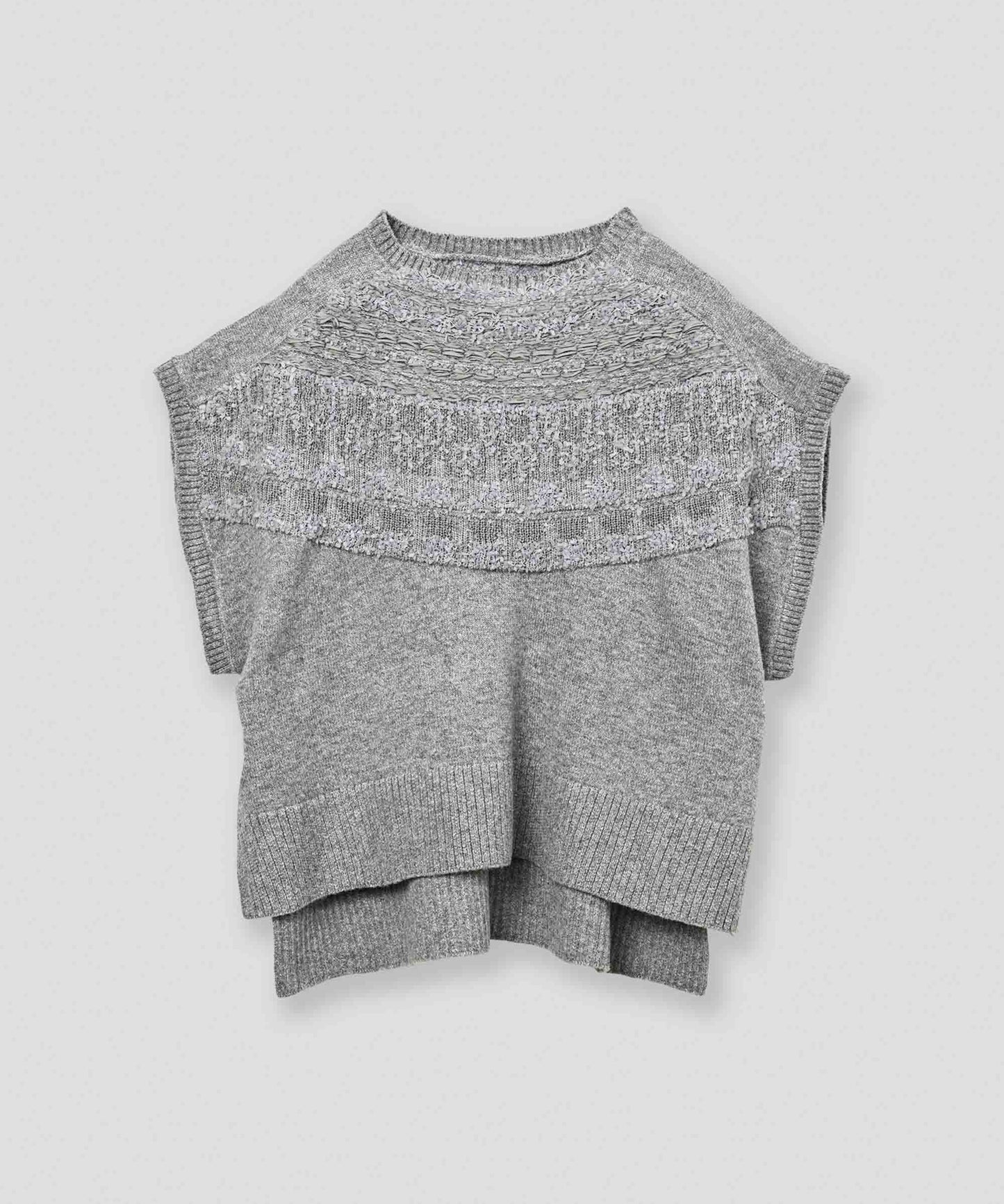 nordic pattern knit vest / WHT26FKN4041