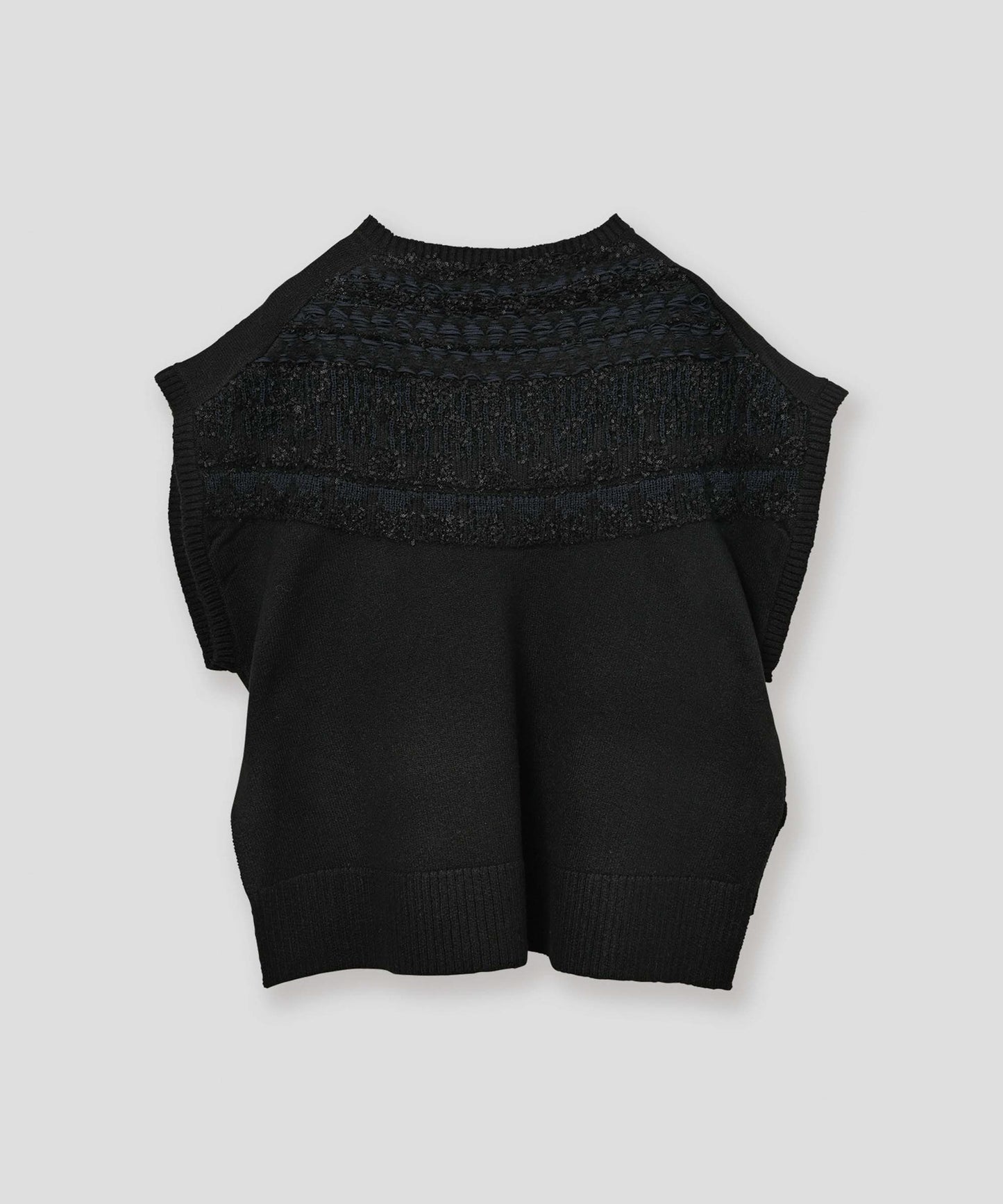 nordic pattern knit vest / WHT26FKN4041