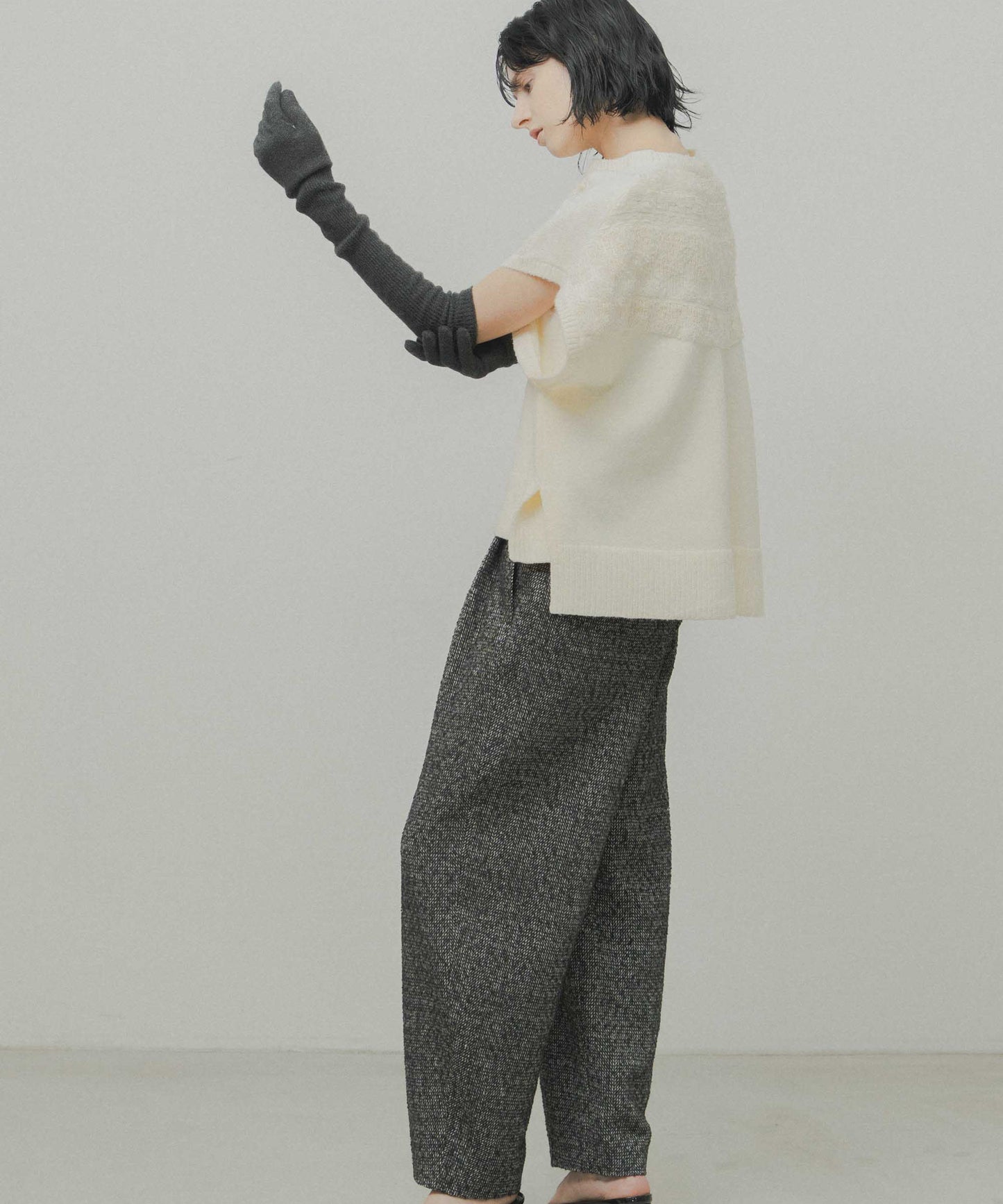 nordic pattern knit vest / WHT26FKN4041