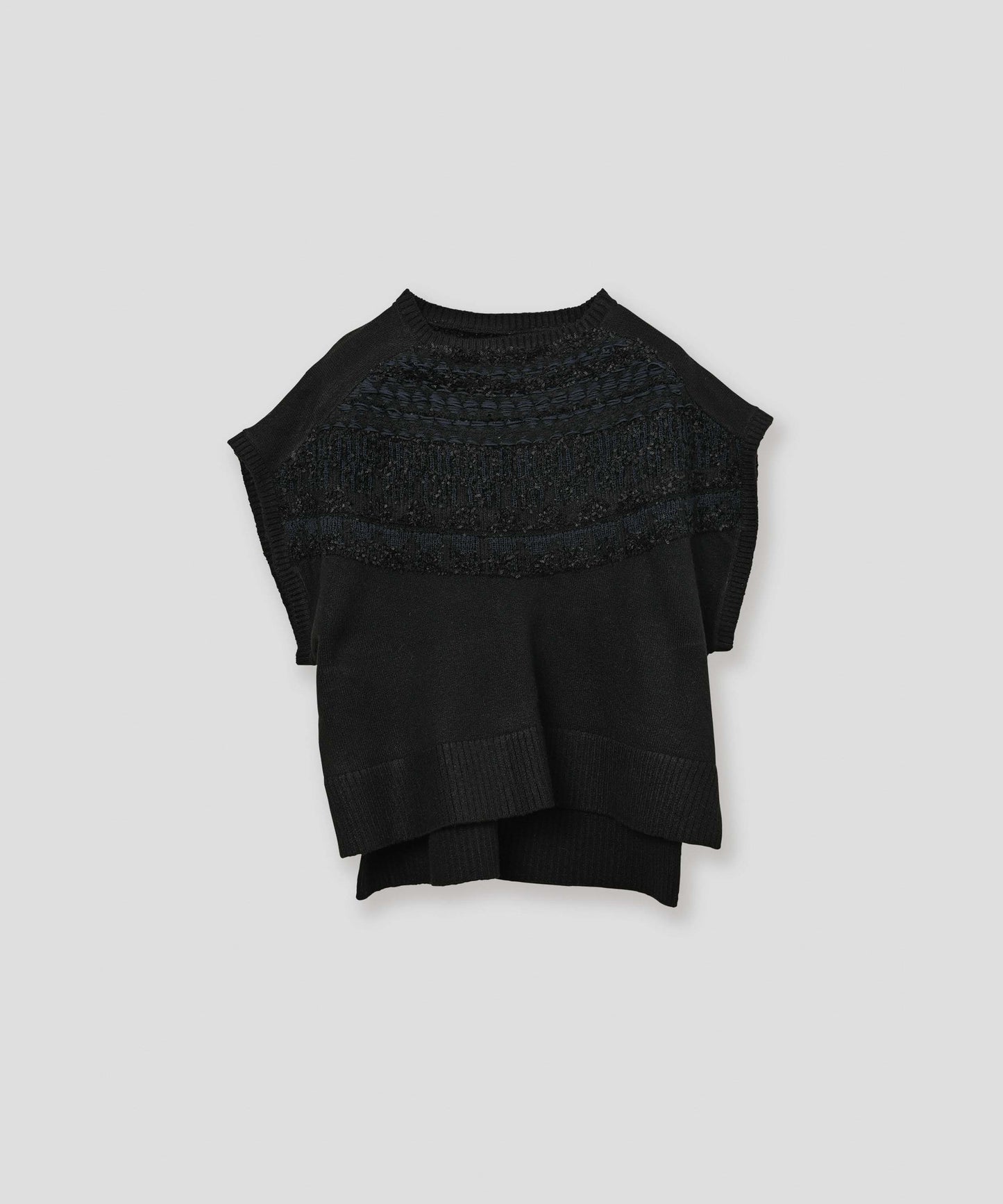 nordic pattern knit vest / WHT26FKN4041