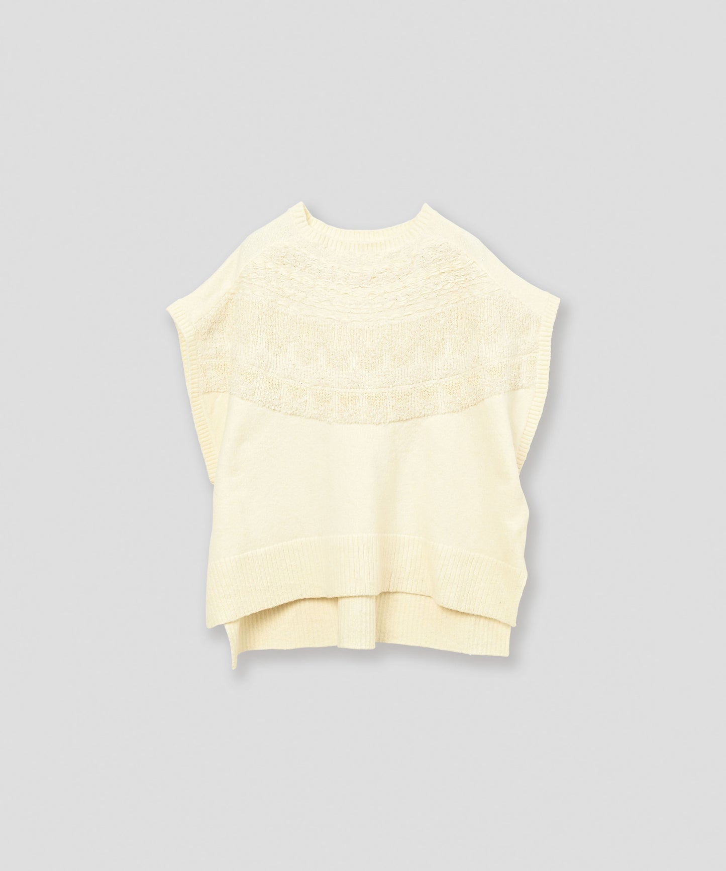 nordic pattern knit vest / WHT26FKN4041