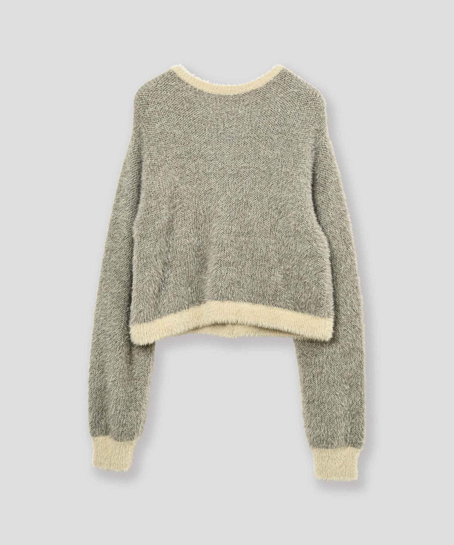 mix fur cardigan / WHT26FKN4042
