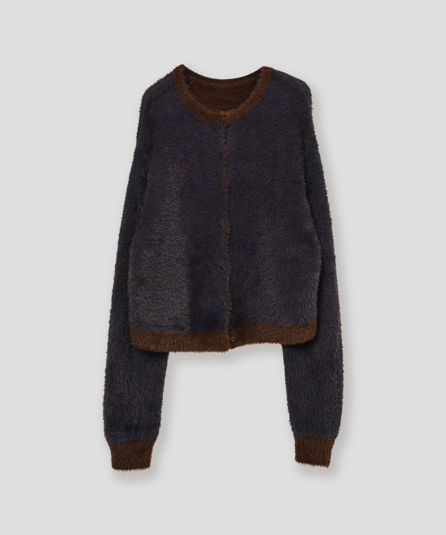 mix fur cardigan / WHT26FKN4042