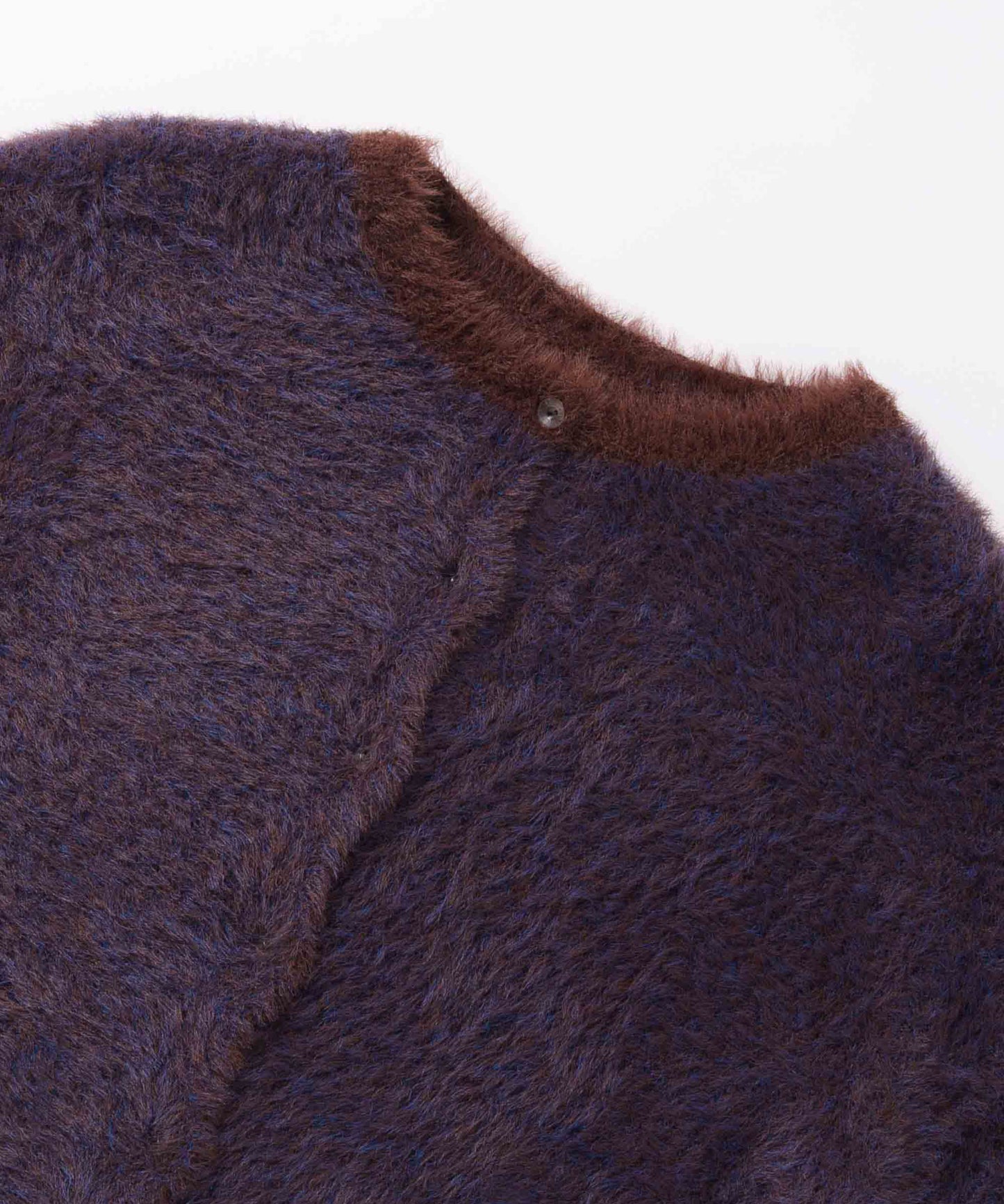 mix fur cardigan / WHT26FKN4042
