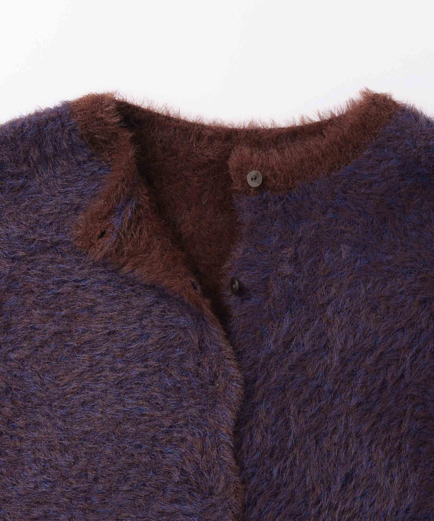 mix fur cardigan / WHT26FKN4042