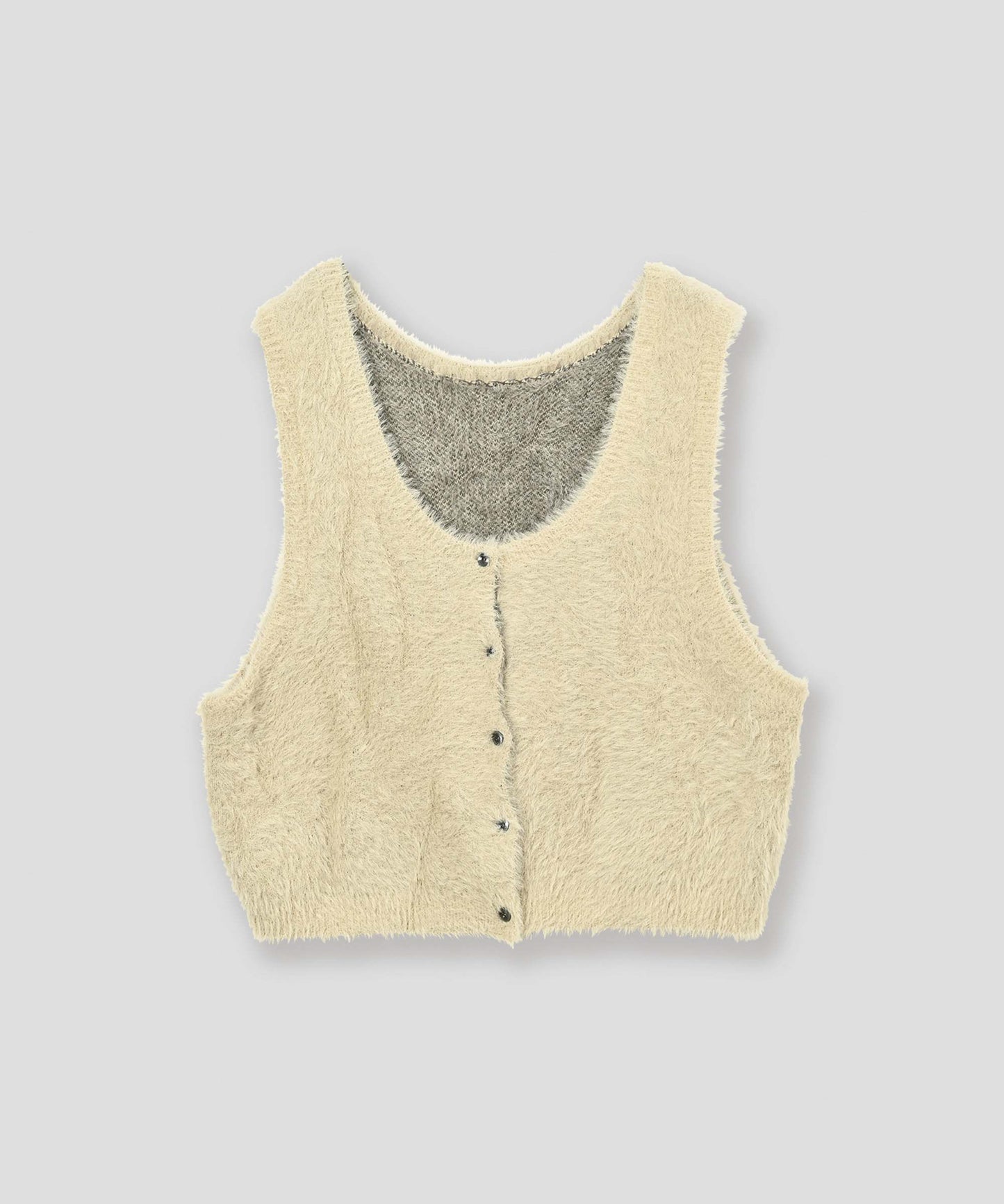 mix fur vest / WHT26FKN4043