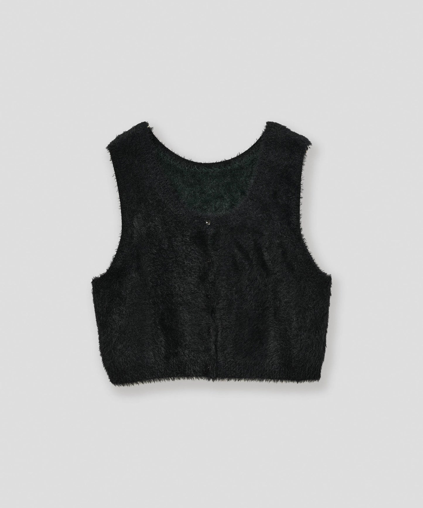 mix fur vest / WHT26FKN4043