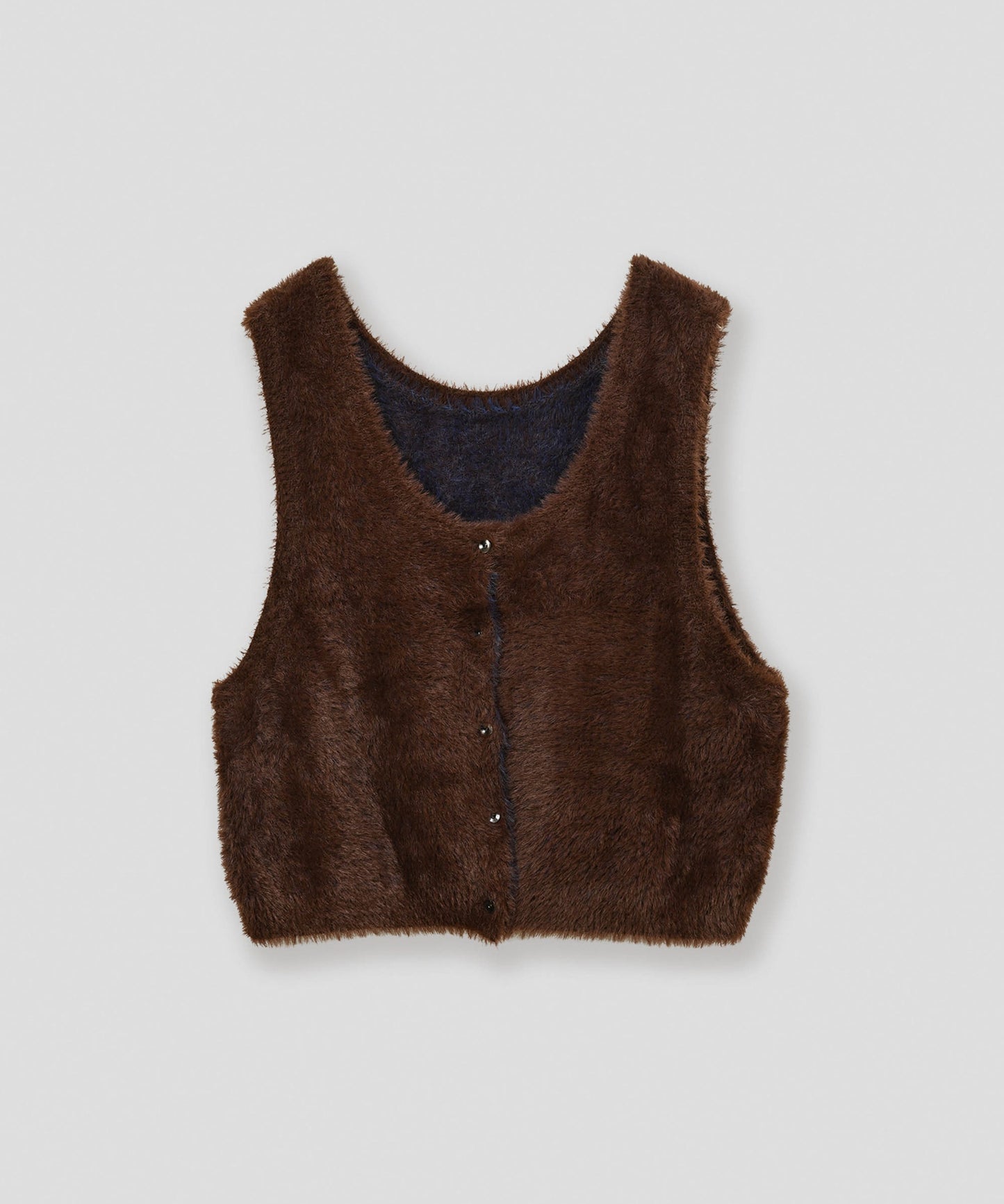 mix fur vest / WHT26FKN4043
