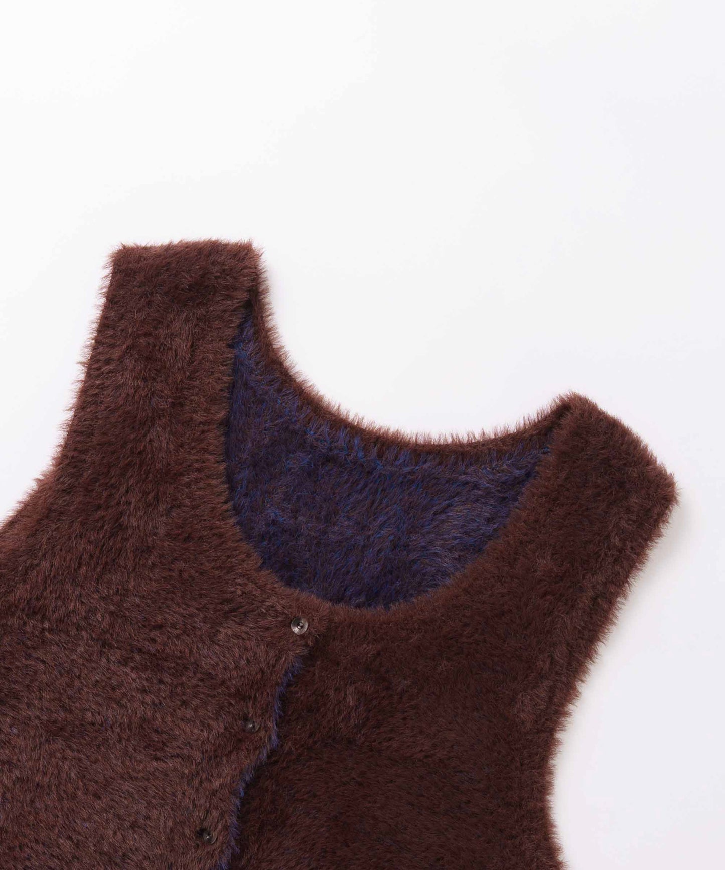 mix fur vest / WHT26FKN4043