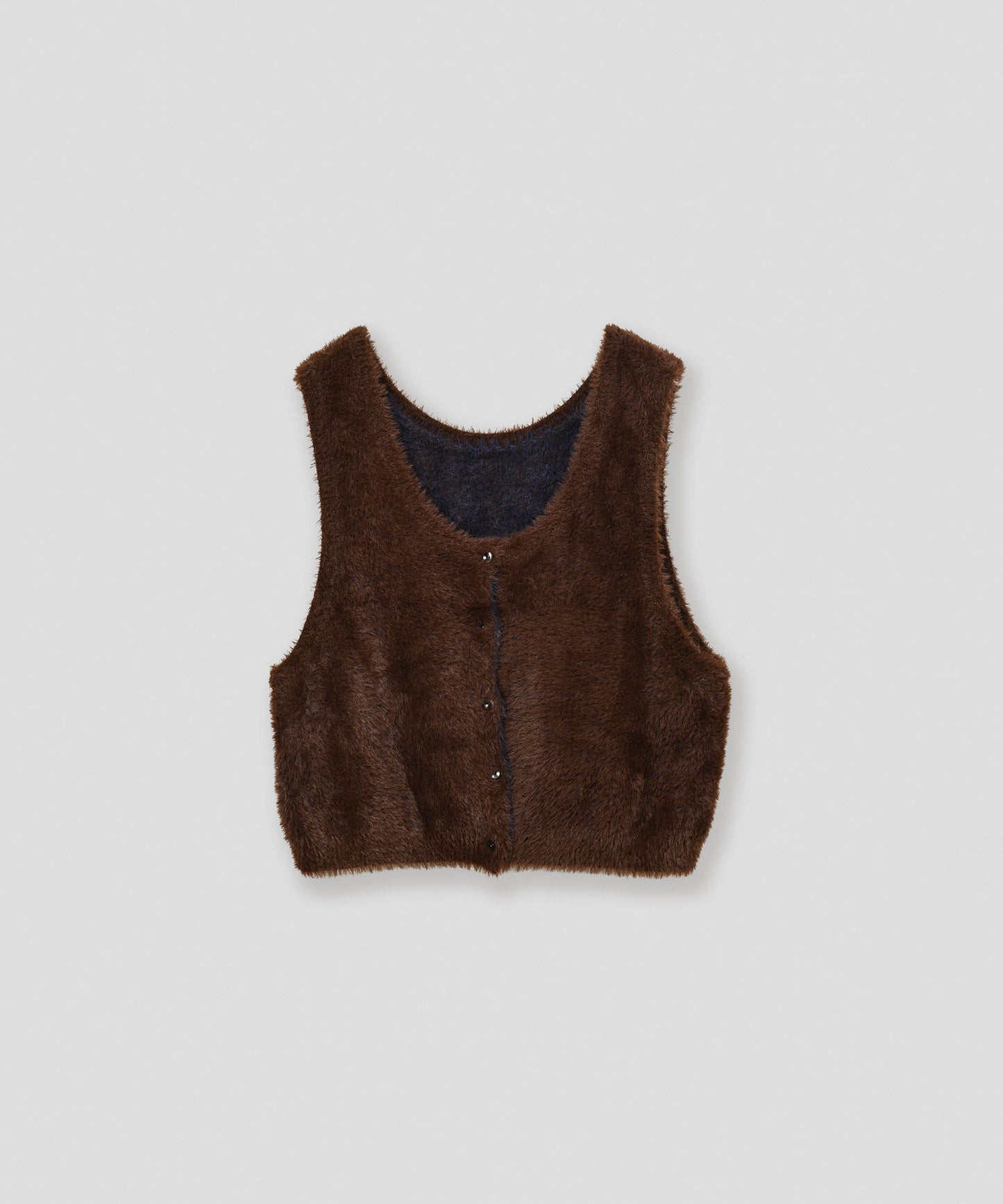 mix fur vest / WHT26FKN4043