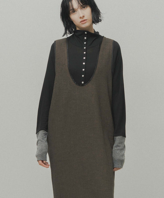 u neck cocoon dress / WHT26FOP4080