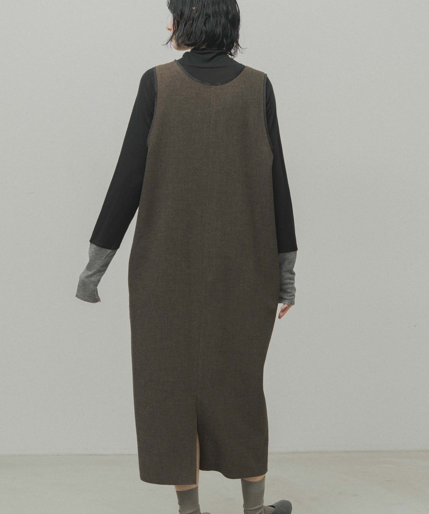 u neck cocoon dress / WHT26FOP4080