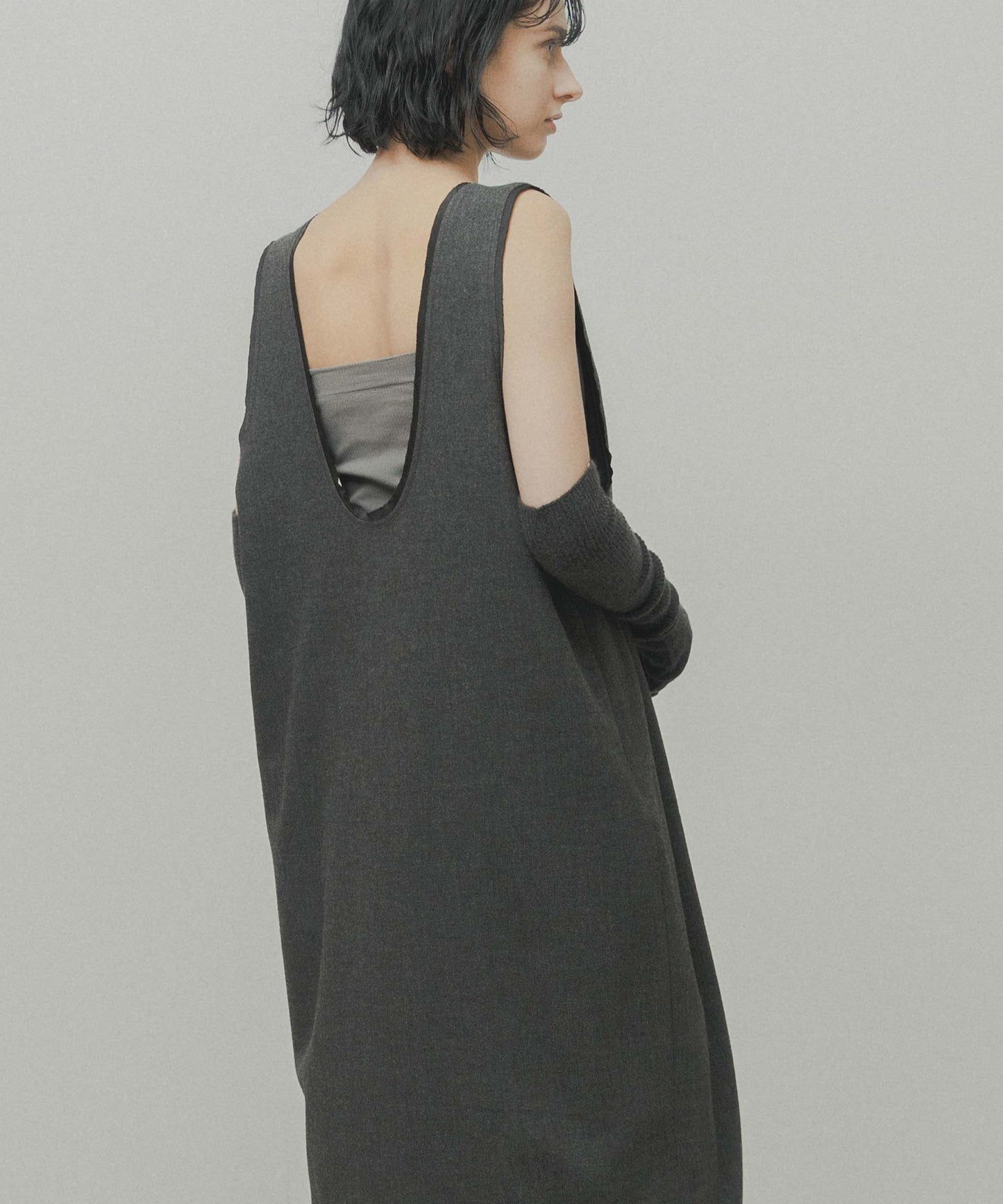 u neck cocoon dress / WHT26FOP4080