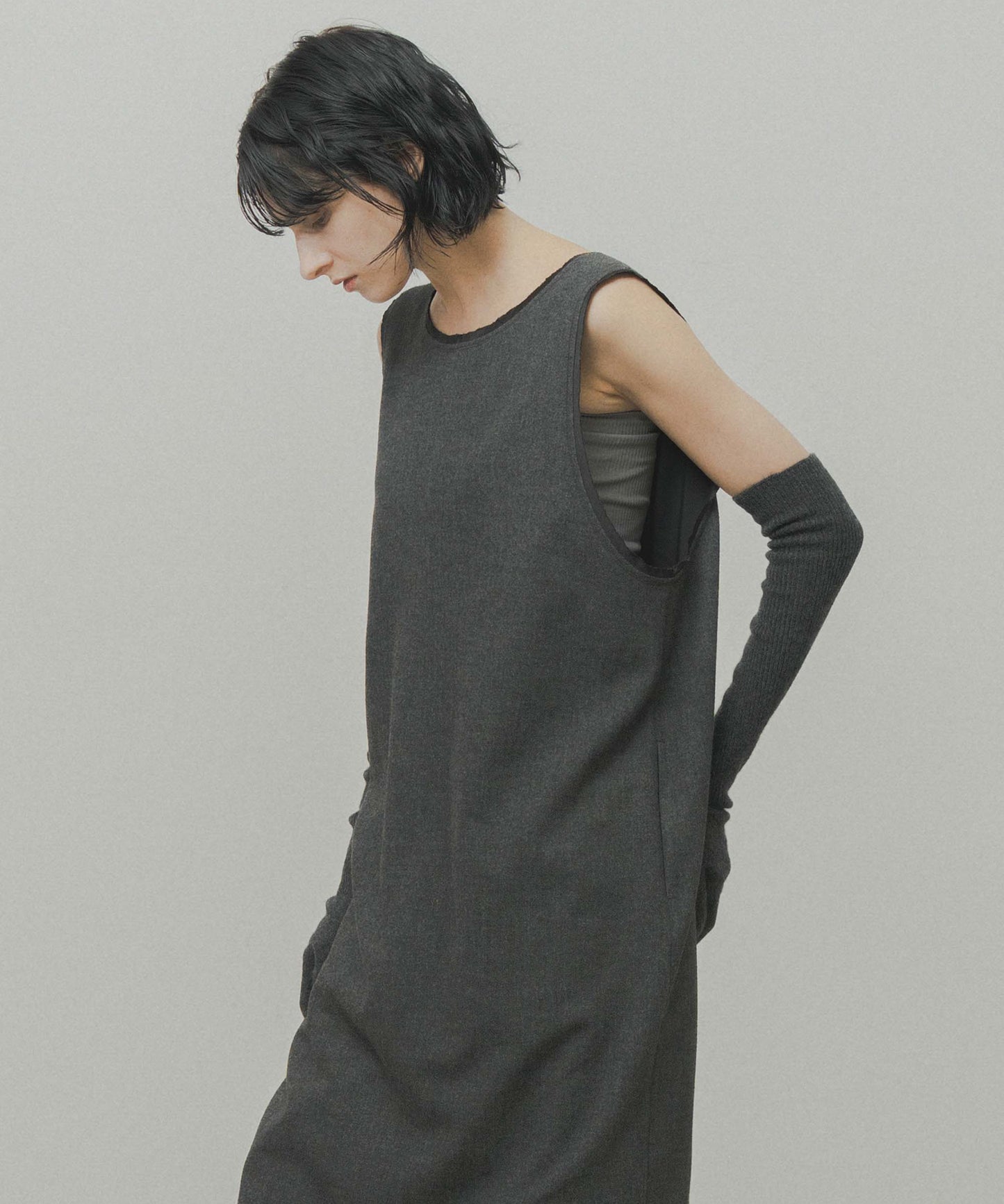 u neck cocoon dress / WHT26FOP4080