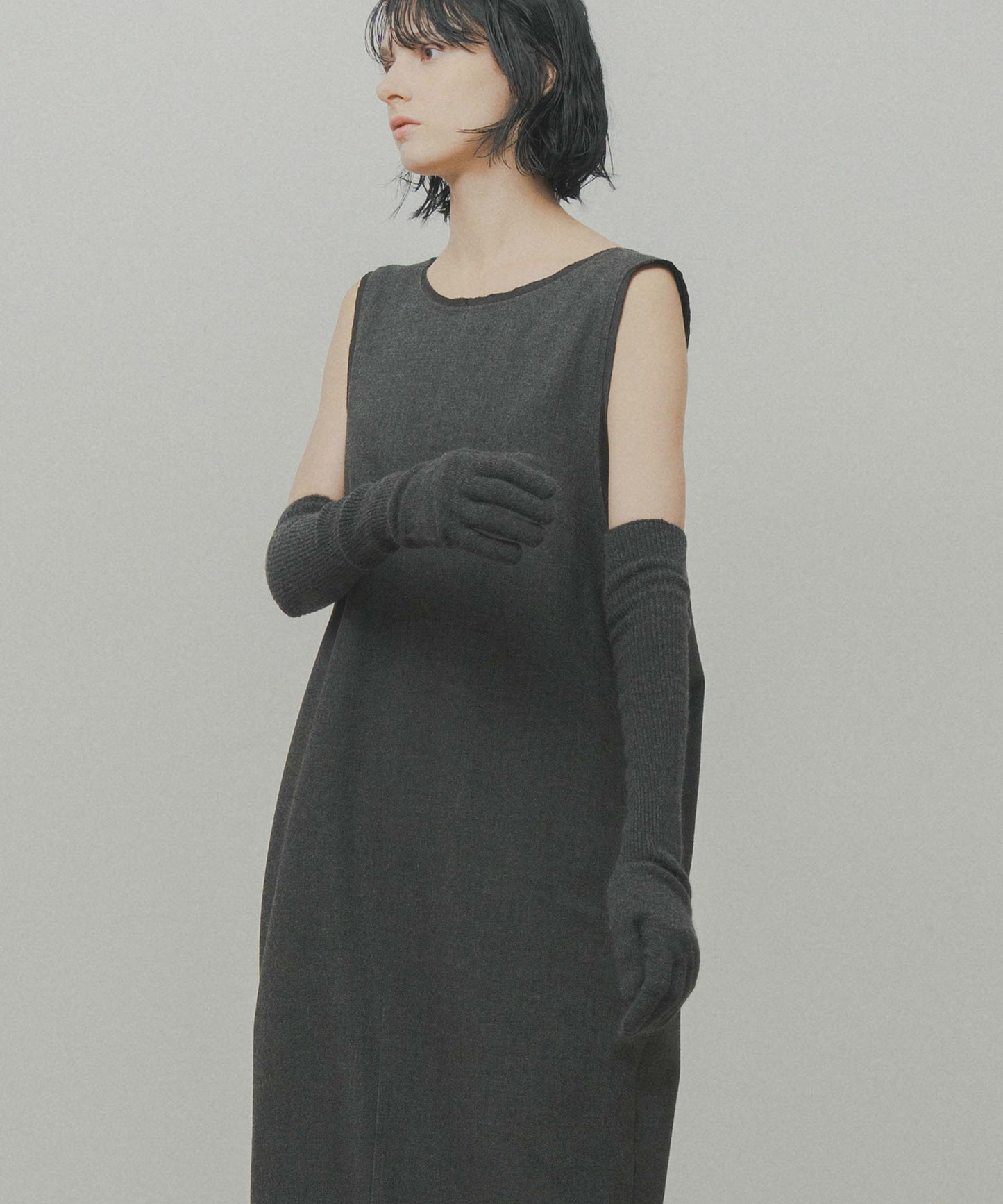 u neck cocoon dress / WHT26FOP4080