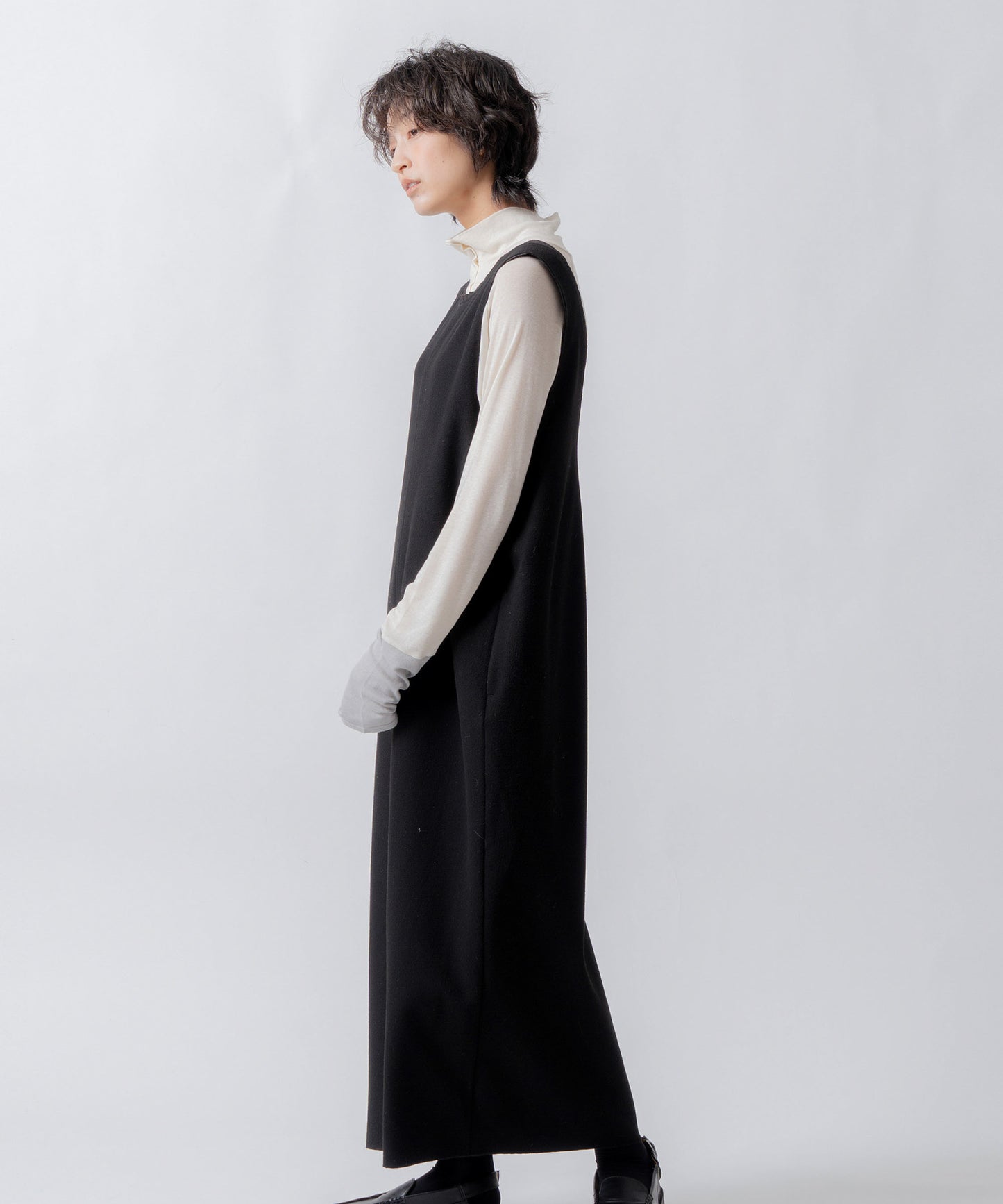 u neck cocoon dress / WHT26FOP4080