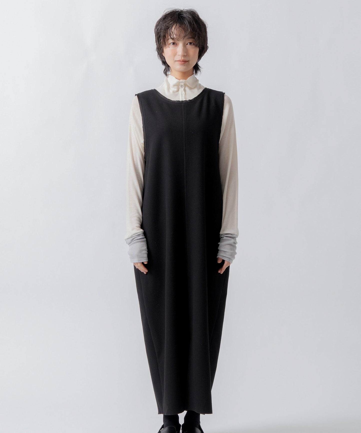 u neck cocoon dress / WHT26FOP4080