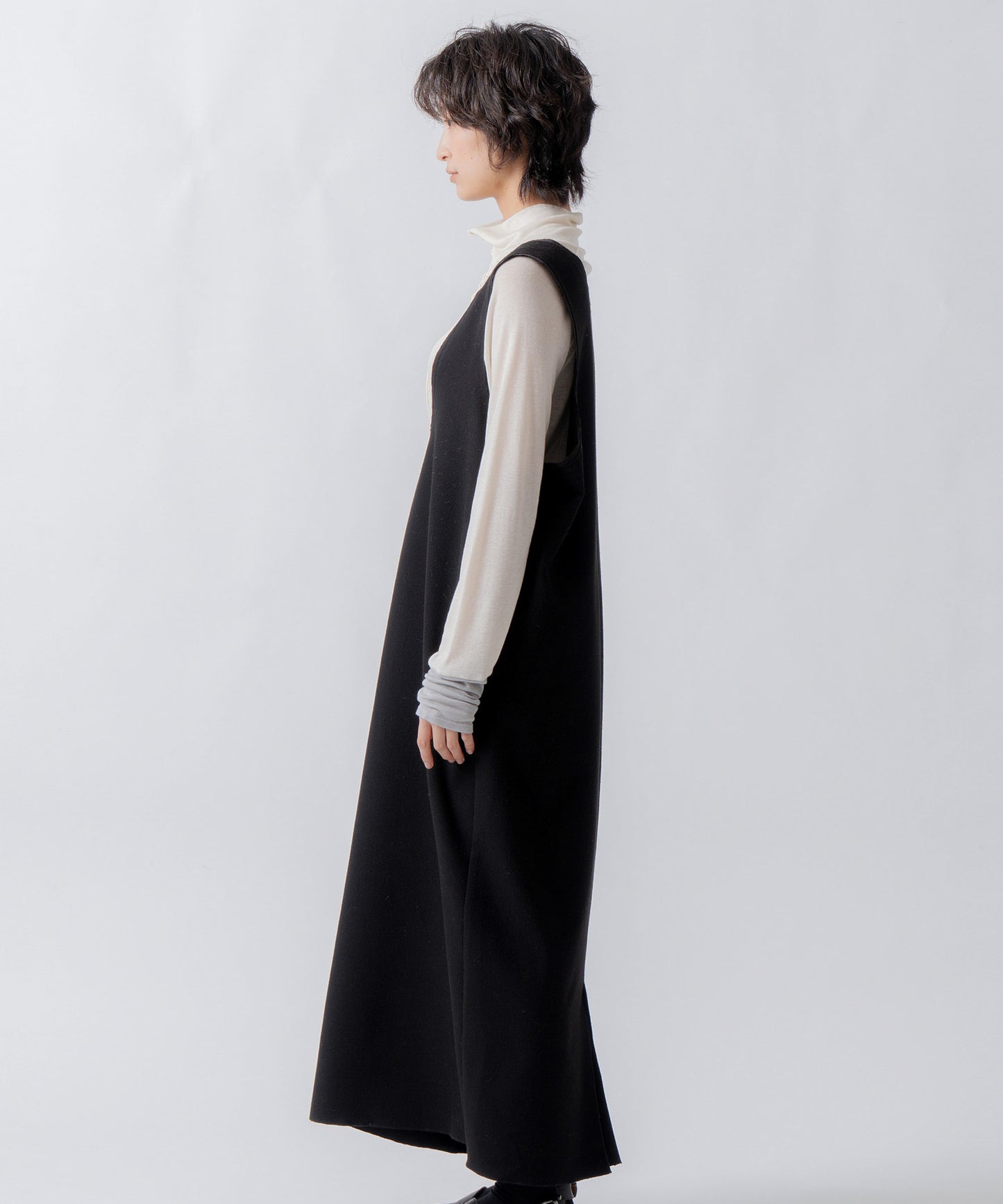 u neck cocoon dress / WHT26FOP4080