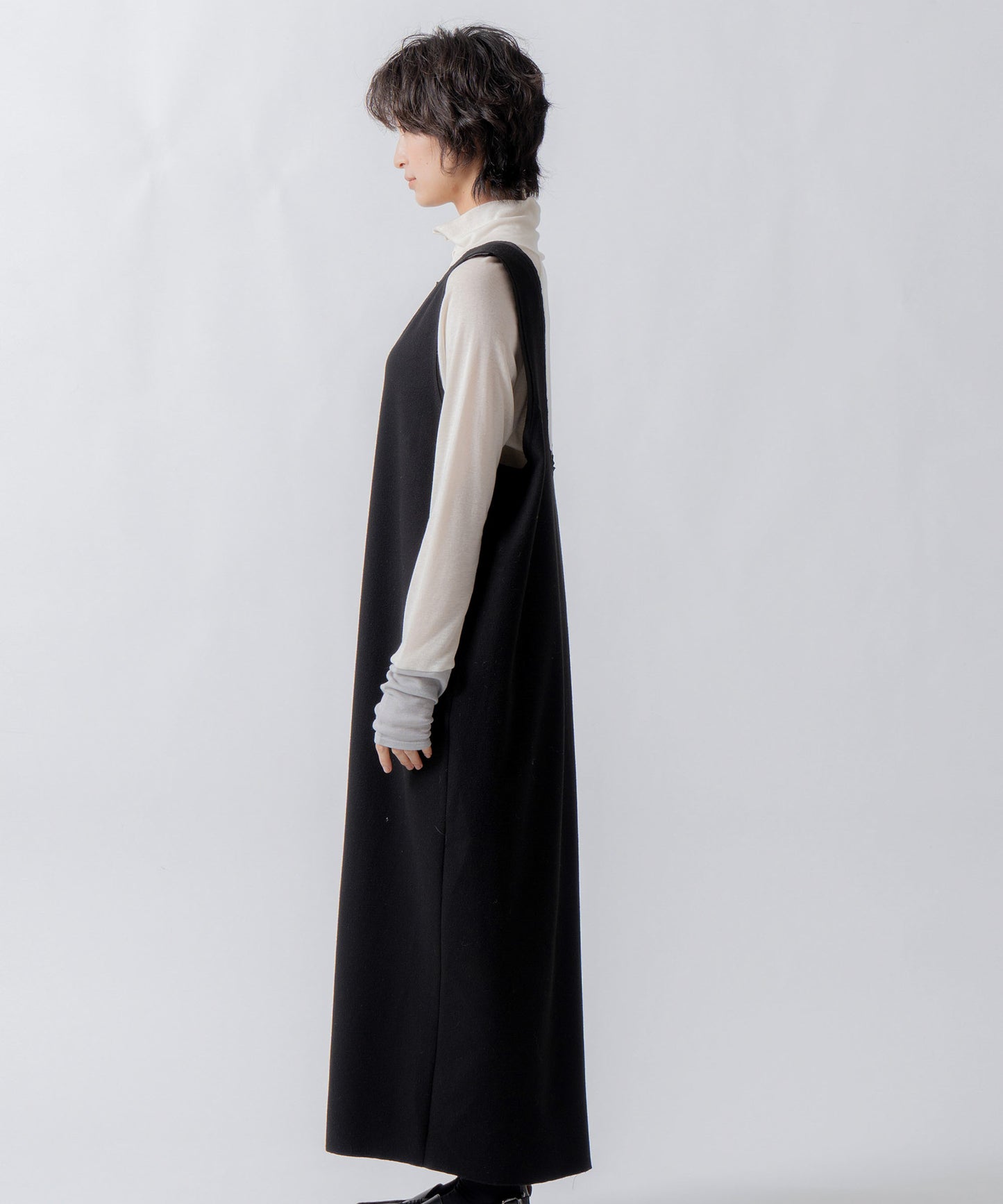 u neck cocoon dress / WHT26FOP4080