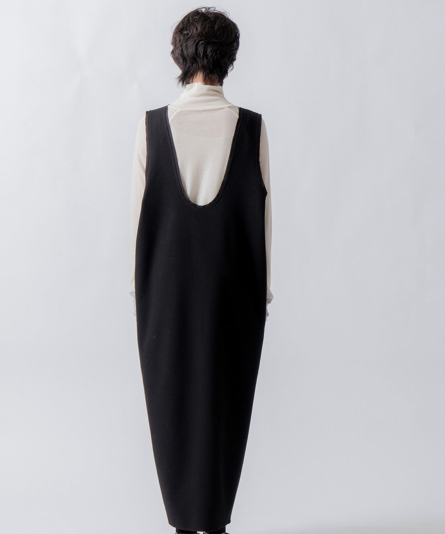 u neck cocoon dress / WHT26FOP4080
