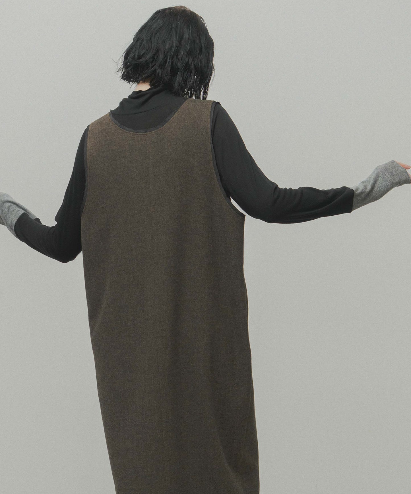 u neck cocoon dress / WHT26FOP4080