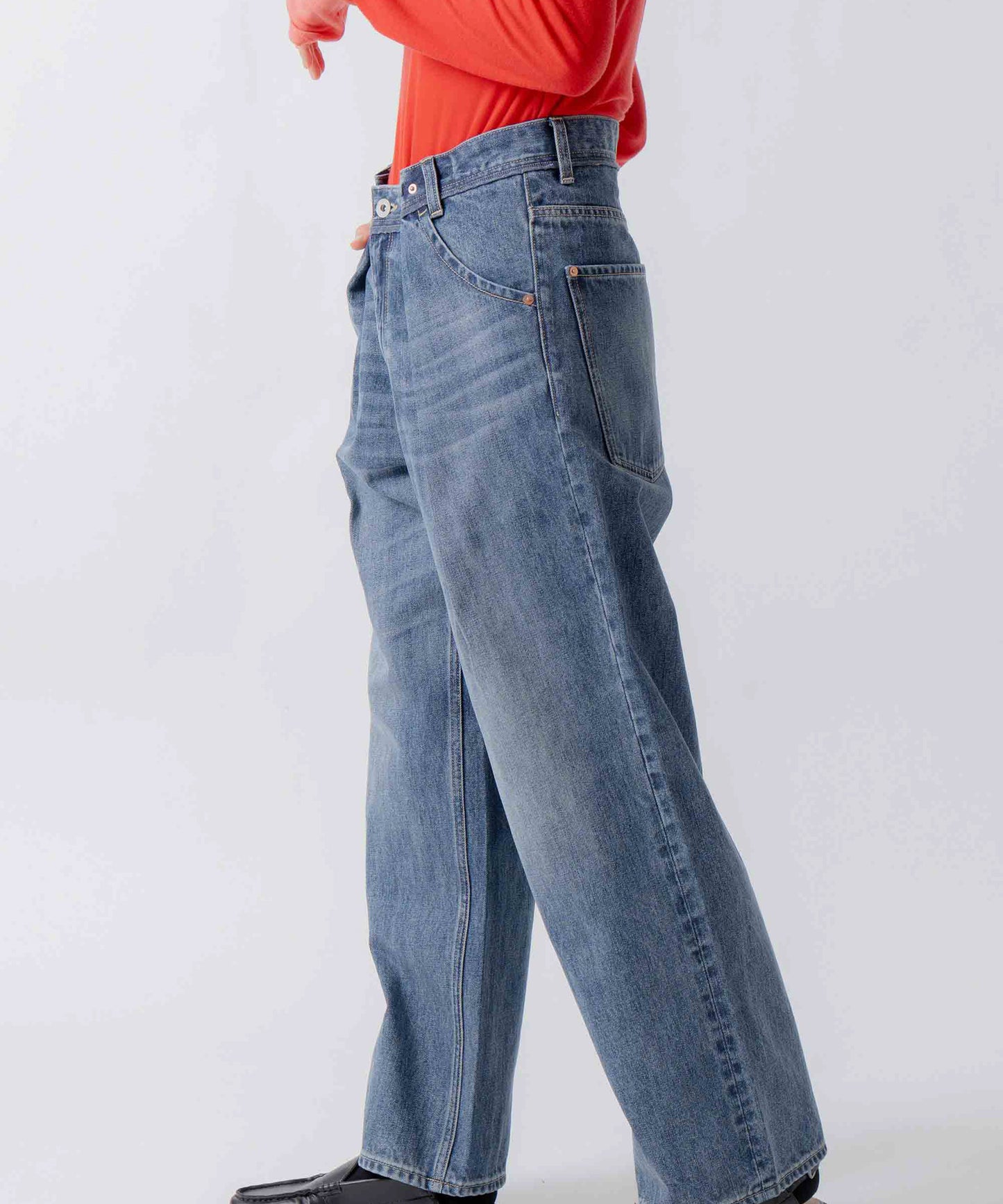 tuck design denim / WHT26FPT4075