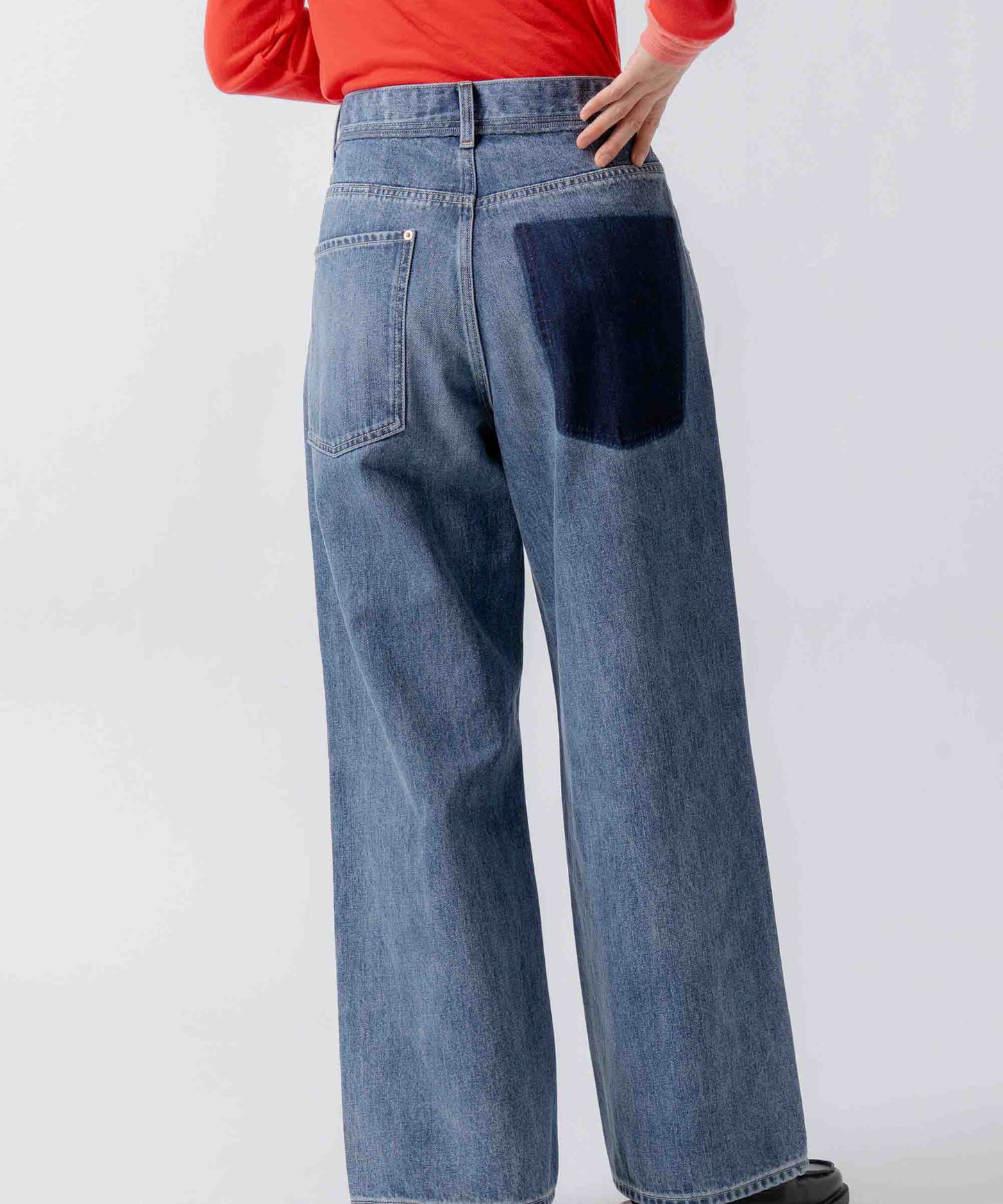 tuck design denim / WHT26FPT4075
