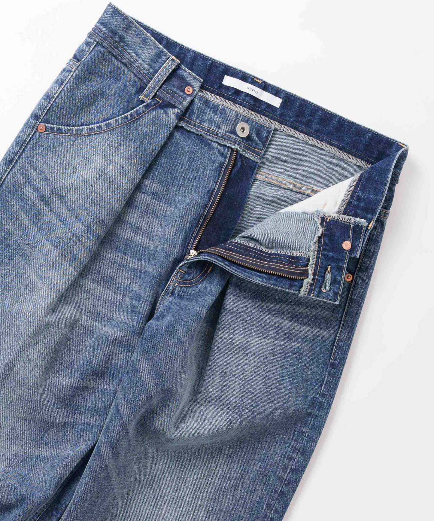 tuck design denim / WHT26FPT4075