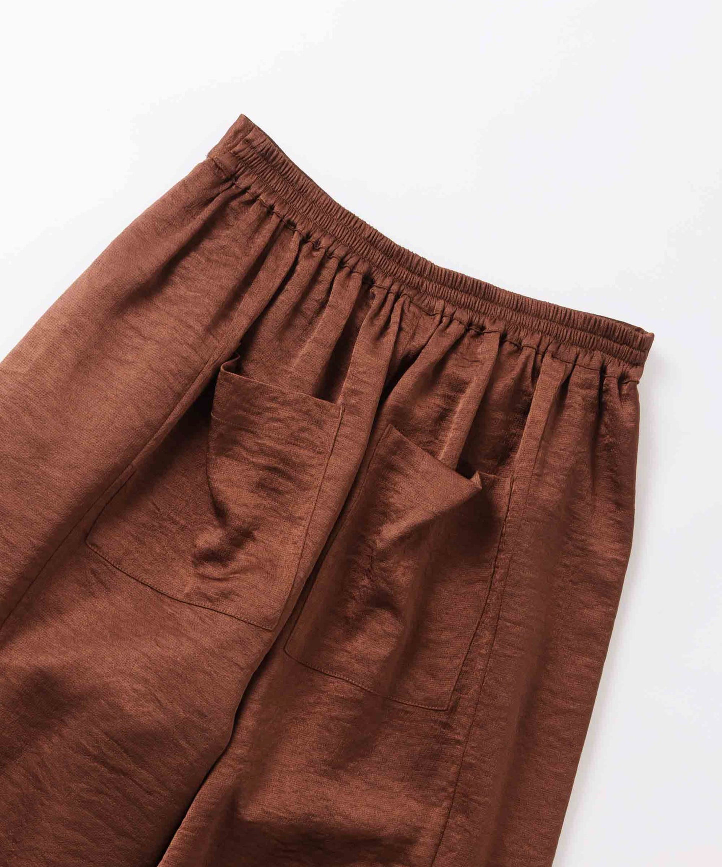 satin wide pants / WHT26FPT4077