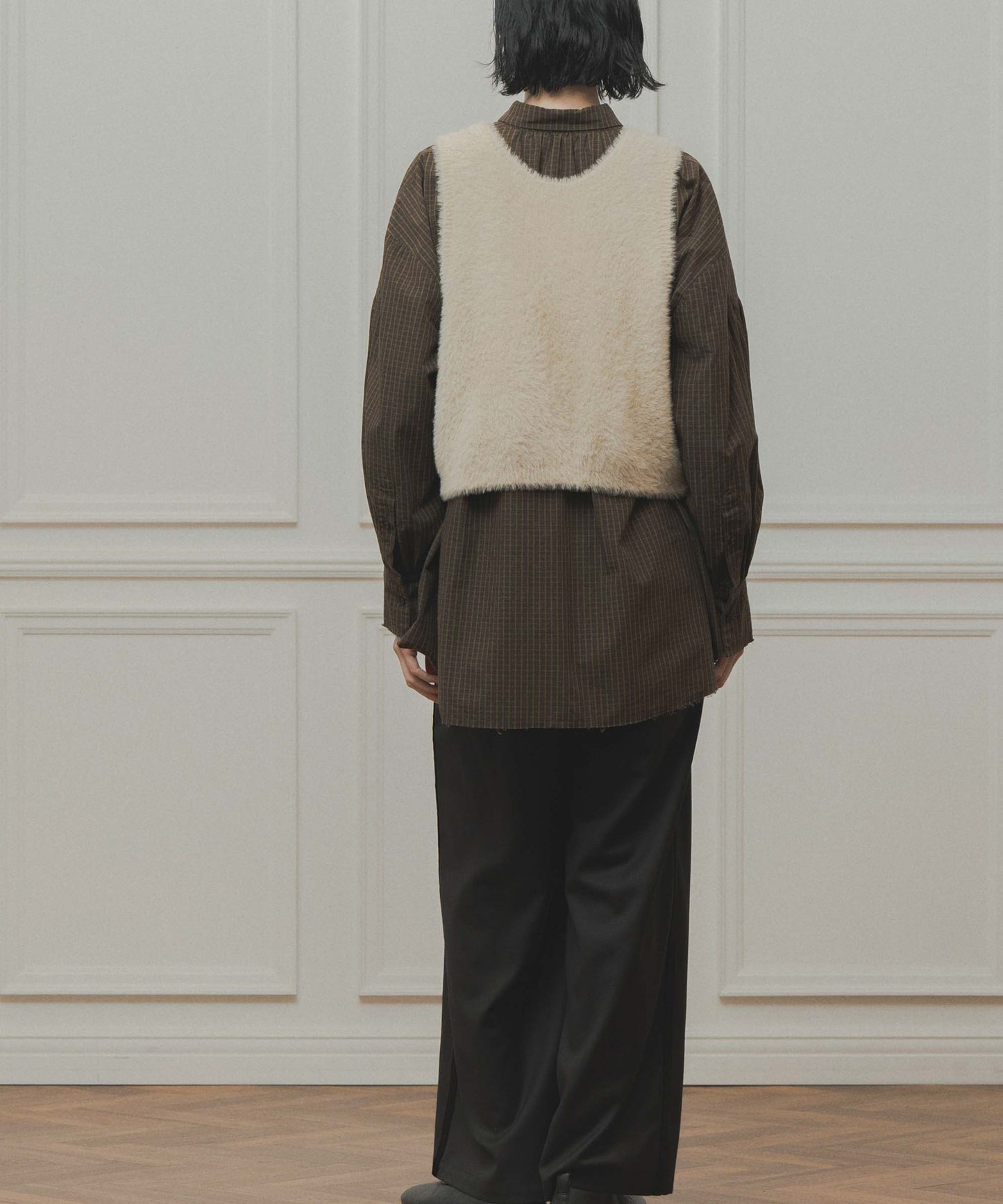 side velour line pants / WHT26FPT4079