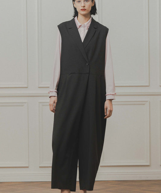tailored collar jumpsuit / WHT26FPT4081