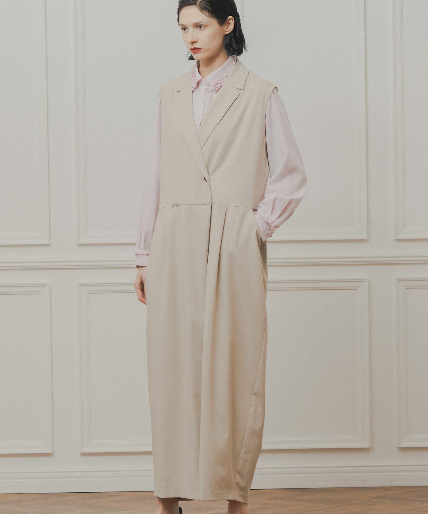 tailored collar jumpsuit / WHT26FPT4081