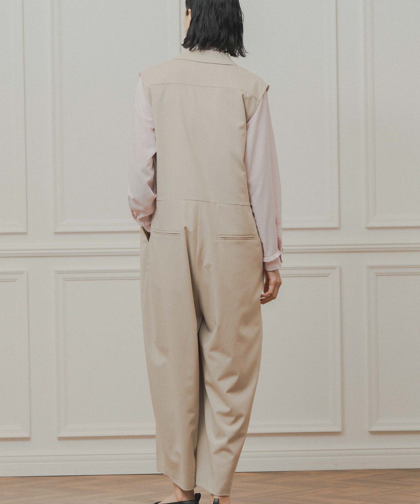 tailored collar jumpsuit / WHT26FPT4081